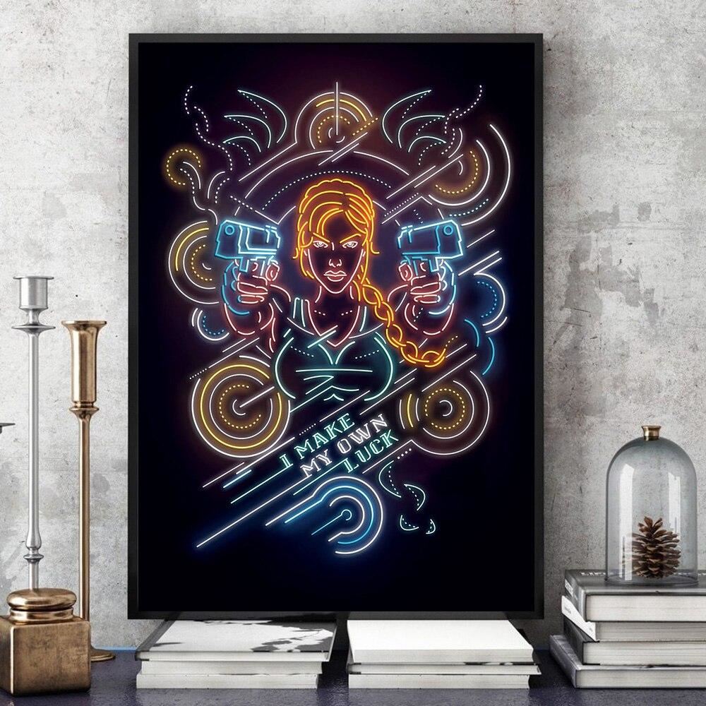 Poster Tomb Raider Lara Croft Posters and Prints Canvas Painting Wall Art Pictur