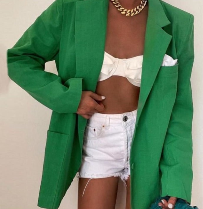 Za 100% Cotton 2021 Women Y2K Vintage Jacket Long Sleeve Outerwear Lady Elegant