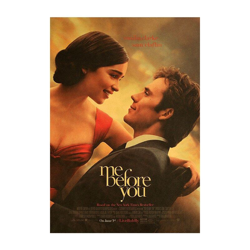 Movie Before I Met You Retro Kraft Paper Poster Home Decoration Painting Wall St