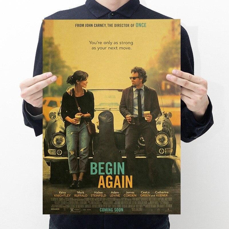 Movie Begin Again Kraft Paper Poster Home Room Wall Decoration Painting Print