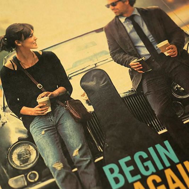 Movie Begin Again Kraft Paper Poster Home Room Wall Decoration Painting Print
