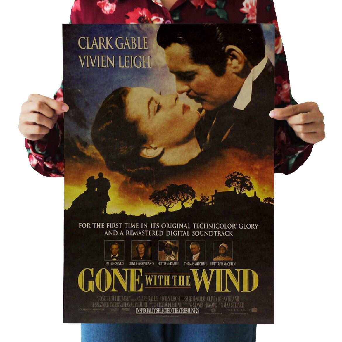 Movie Gone with the Wind Kraft Paper Poster Home Wall Room Decoration Print
