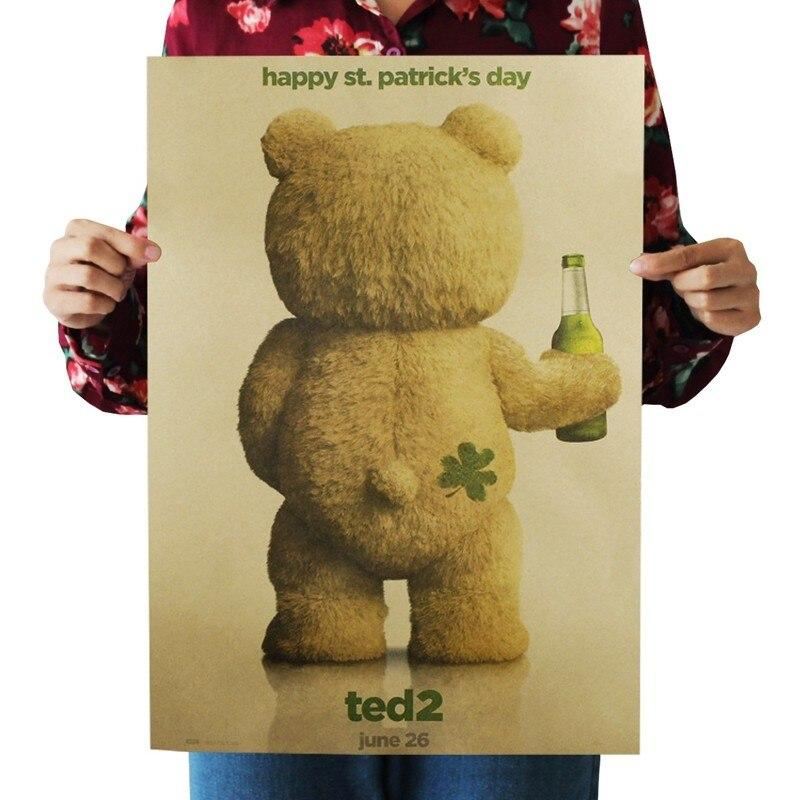 Movie Ted Kraft Paper Poster Home Room Bedroom Wall Decorative Painting Core