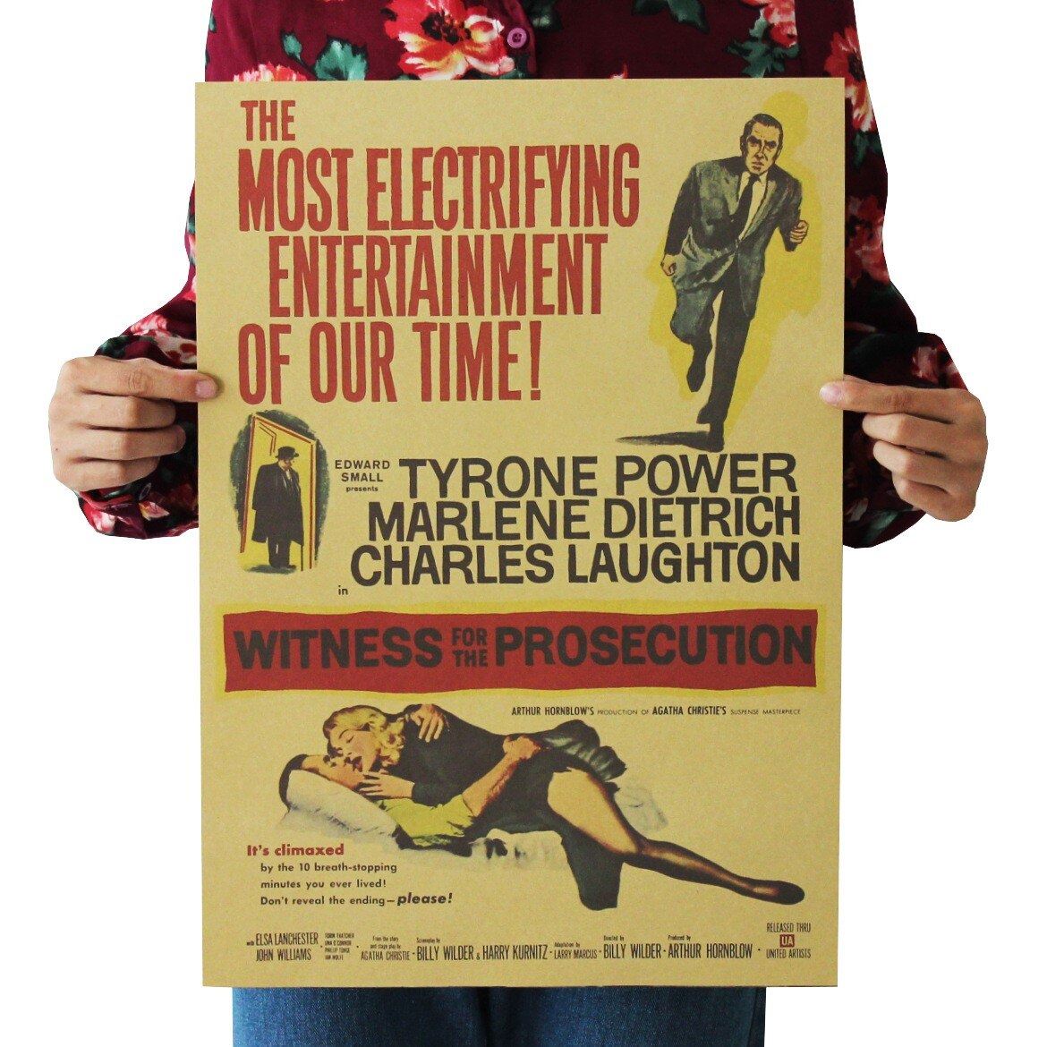 Movie Witness for the Prosecution Kraft Paper Poster Home Wall Room Decoration P