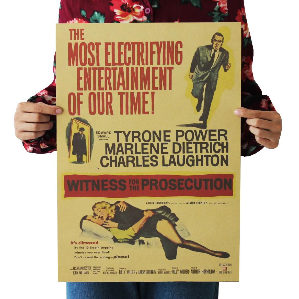 Movie Witness for the Prosecution Kraft Paper Poster Home Wall Room Decoration P