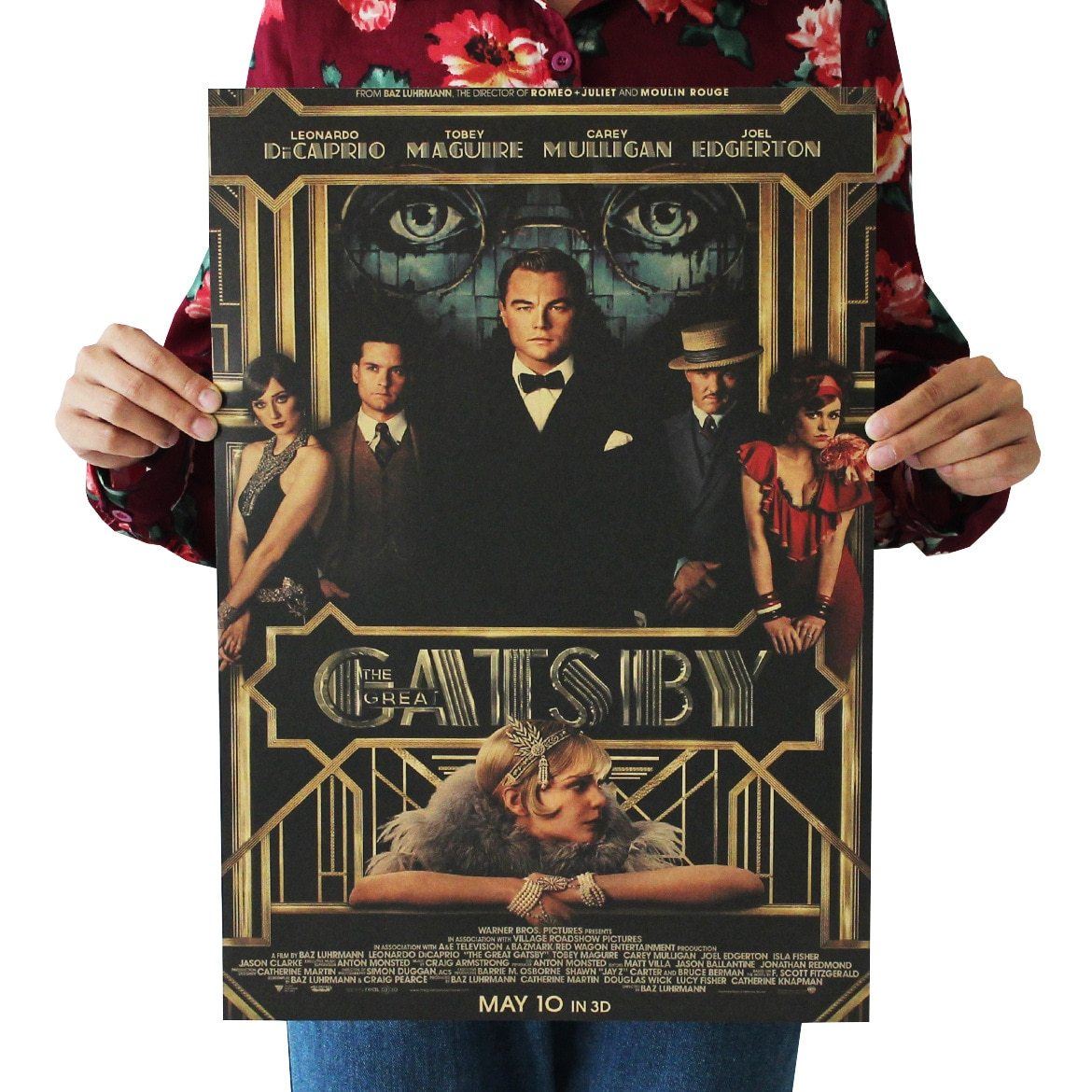 Movie The Great Gatsby Kraft Paper Poster Home Room Wall Decoration Print 24x36 Inch