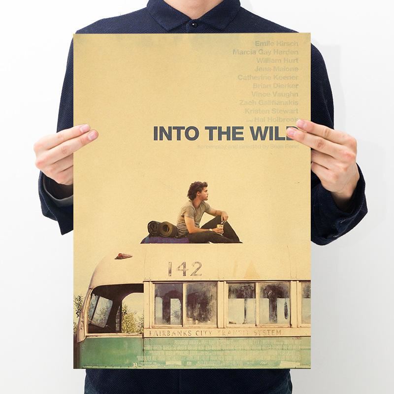 Movie wilderness retro kraft poster home room decoration painting bar cafe art w