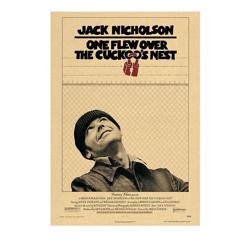 Movie Flying Over The Crazy House Retro Vintage Kraft Poster Room Restaurant Dec