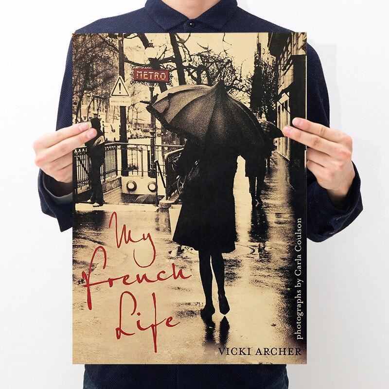 Movie My Parisian Life Vintage Kraft Paper Poster Room Decoration Cafe Home Deco