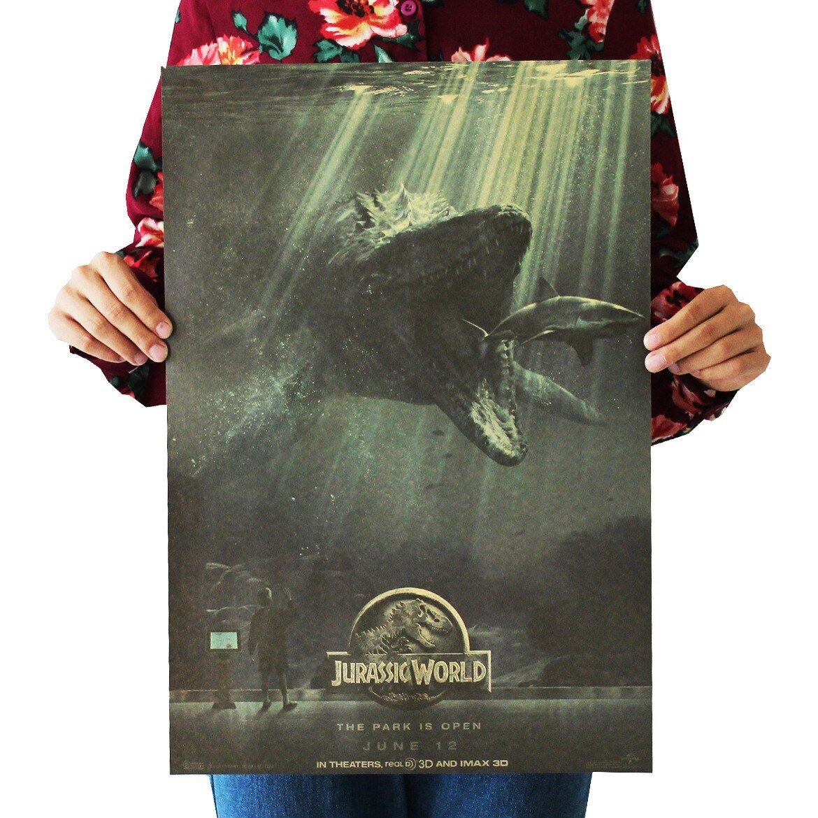 movie Jurassic World Kraft Paper Poster Home Wall Room Decoration Painting 50.5x