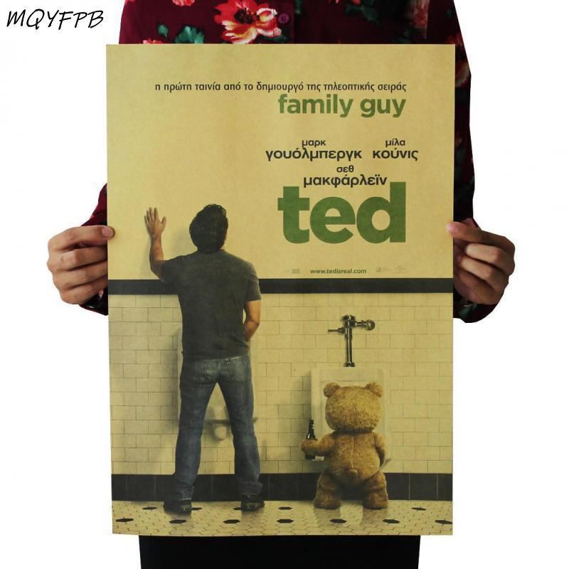 Teddy Bear Kraft Poster Wall Stickers Home Decoration Painting Room Picture 51x3