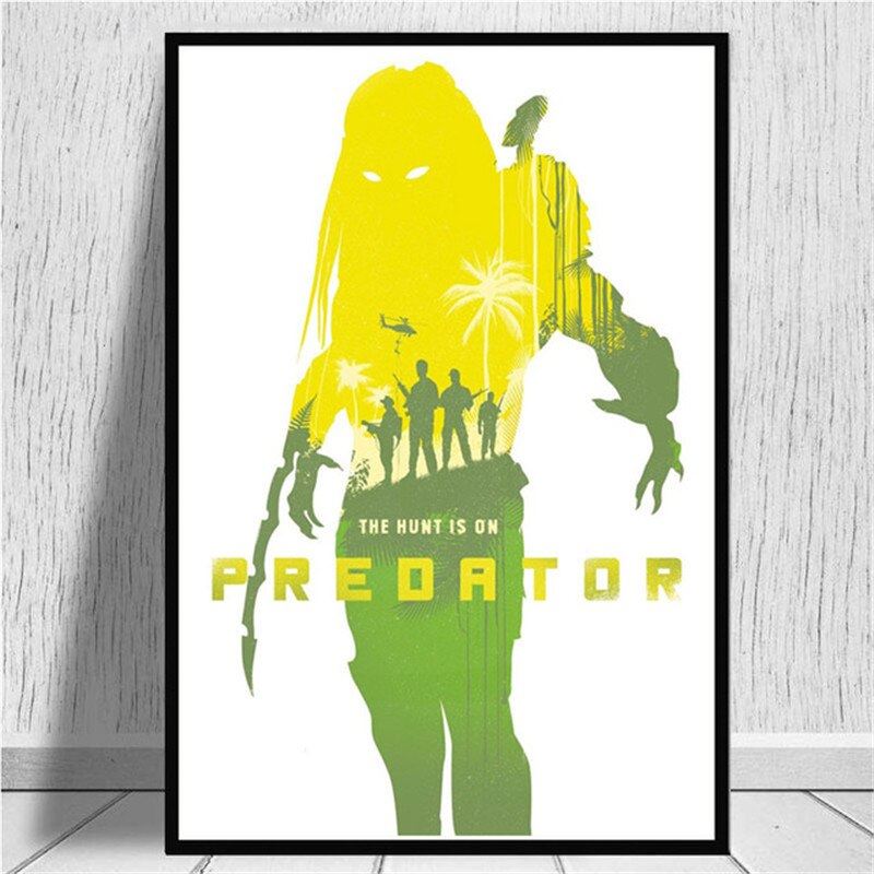 Monster Movie Hot Arnold Schwarzenegger The Predator Art Poster and Print 12x16
