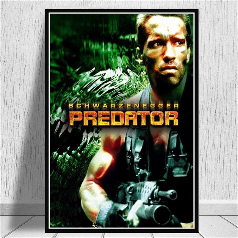Monster Movie Hot Arnold Schwarzenegger The Predator Art Poster and Print 12x16