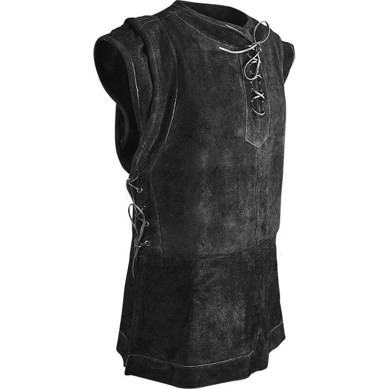 Medieval Vest Vikings Archer Costume Adult Chest Body Armor Suede Larp Outfit Je