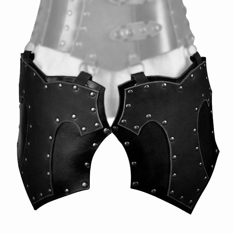 Steampunk Medieval Leather Tassets Leg Guard Armor Belt Renaissance Larp Outlaw
