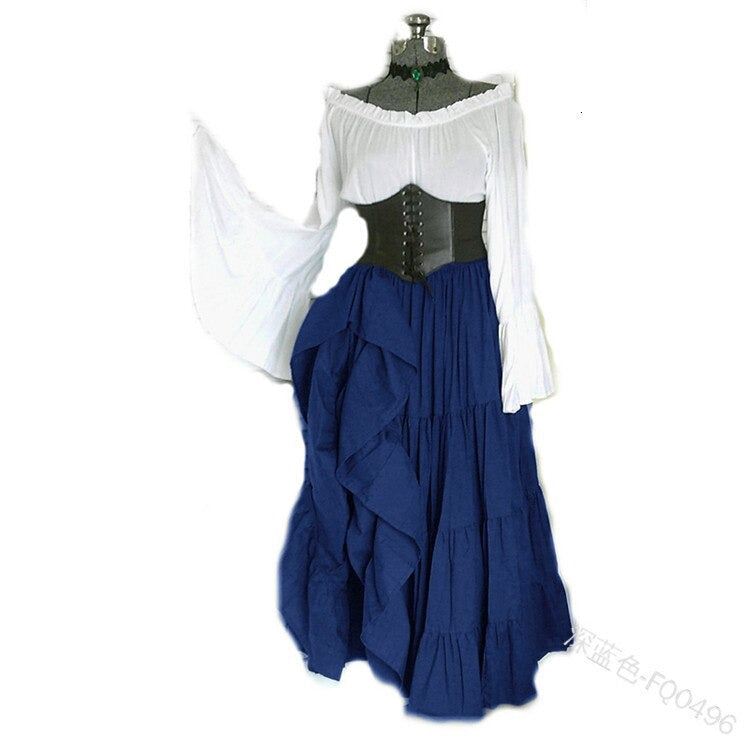 Palace Vampire Women Medival Vintage Long Dress Gothic Renaissance Princess Lace