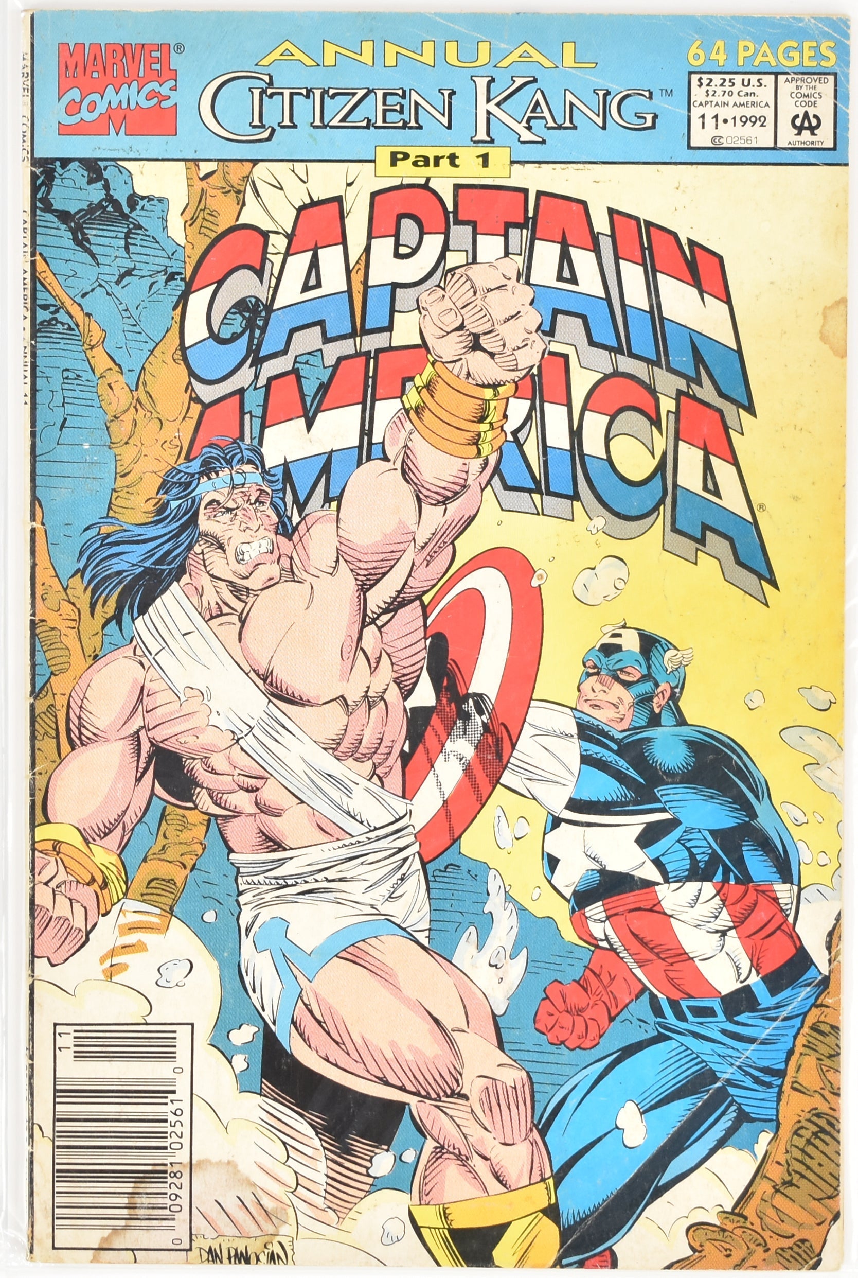 Captain America Part 1 Comic Book Marvel Comics 11 1992 Annual