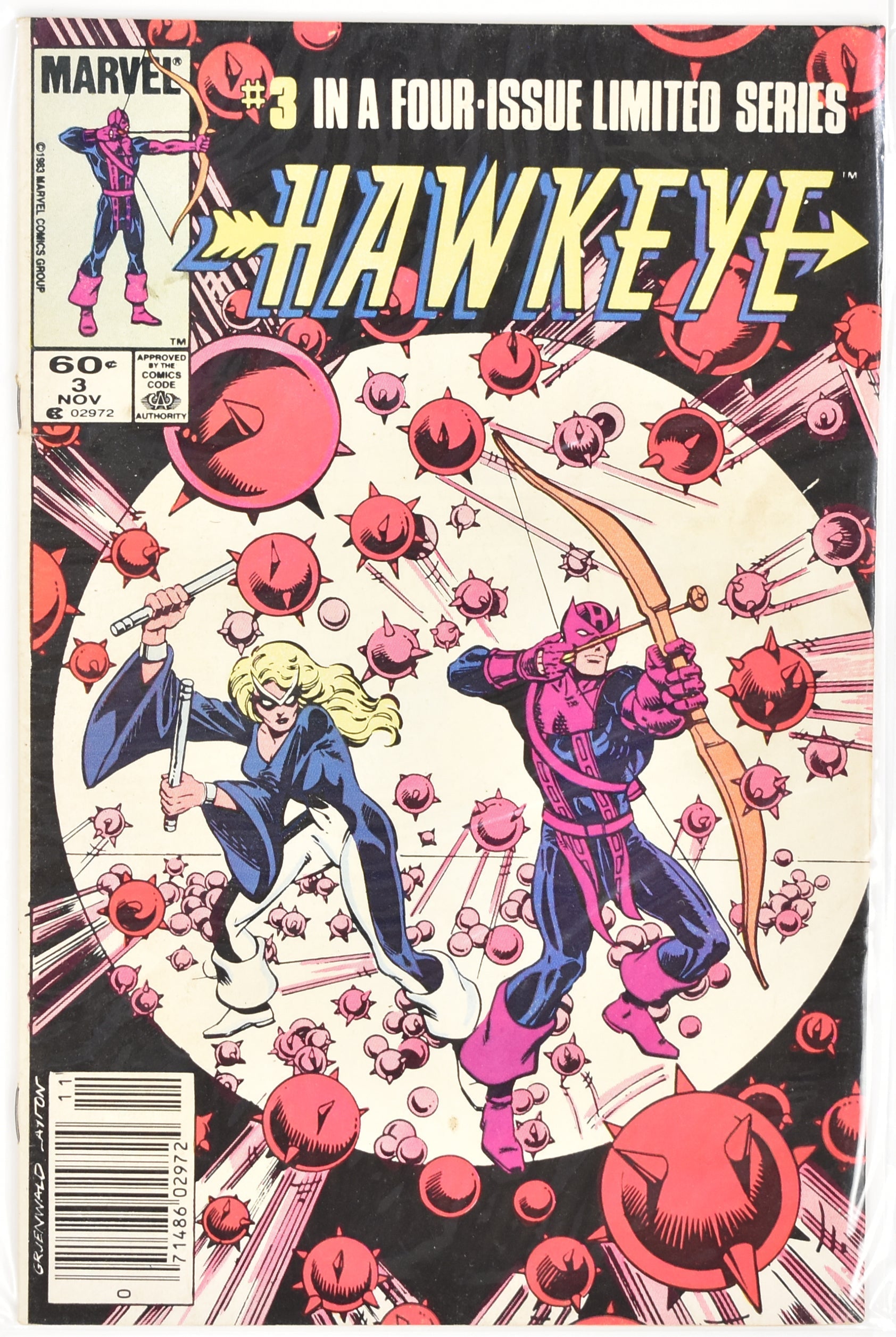 Hawkeye Comic Book 3 in a four issue limited series Nov 3 Marvel Comics Group