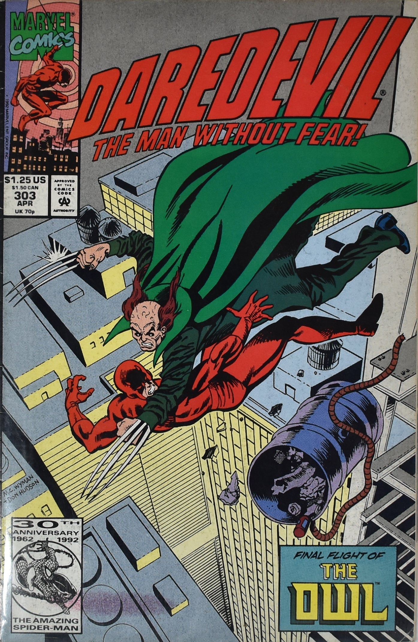 Daredevil 303 The Man Without Fear Comic Book Marvel Comics