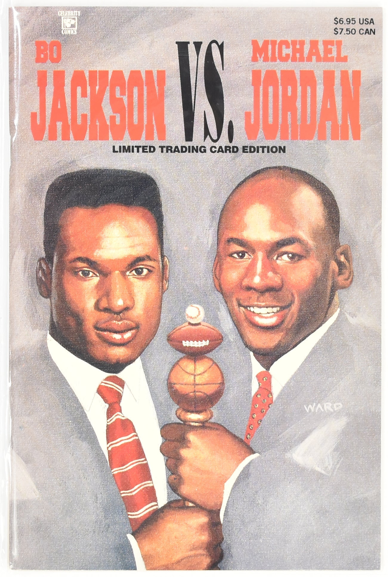Bo Jackson Vs Michael Jordan Limited Trading Card Edition Celebrity Comics