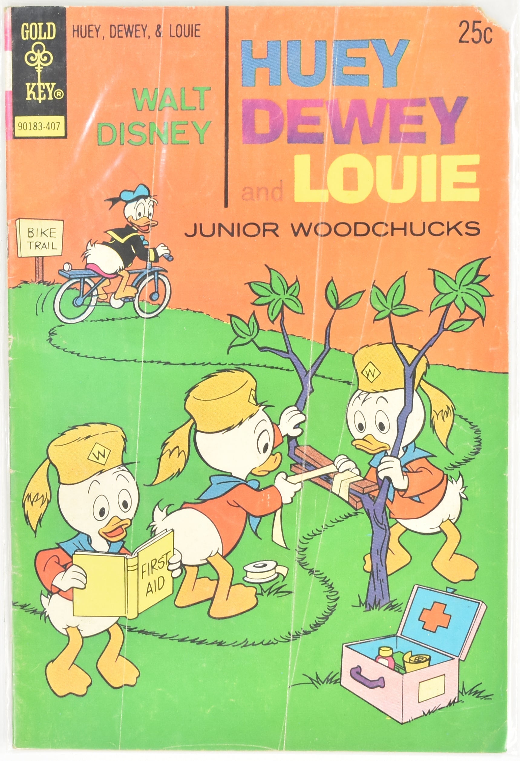Huey Dewey Louie Walt Disney Junior Wood Chucks Gold Key Comic 211