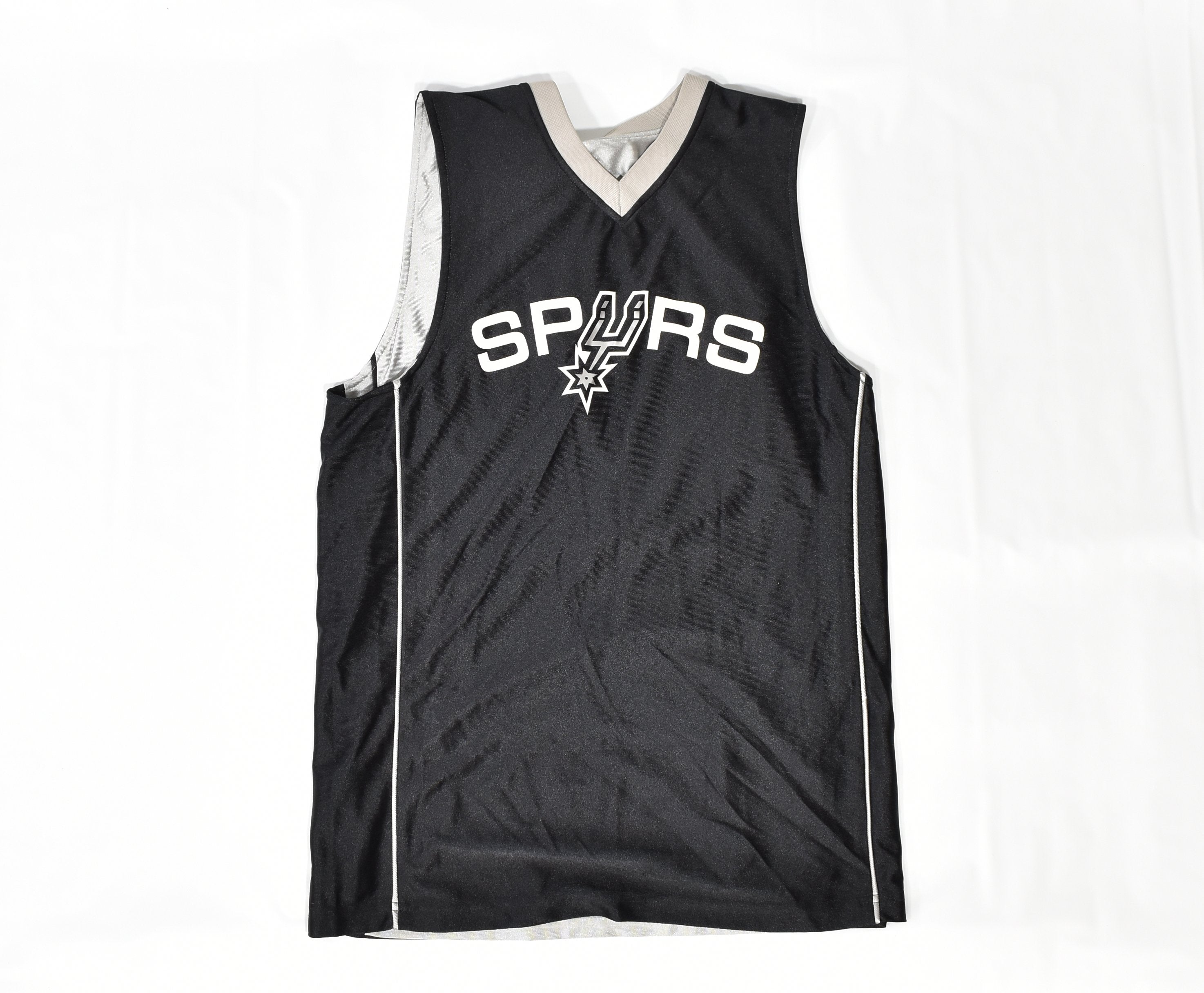 Spurs Jersey Reversible #44 Black and Silver Team Works Medium 38-40 Used