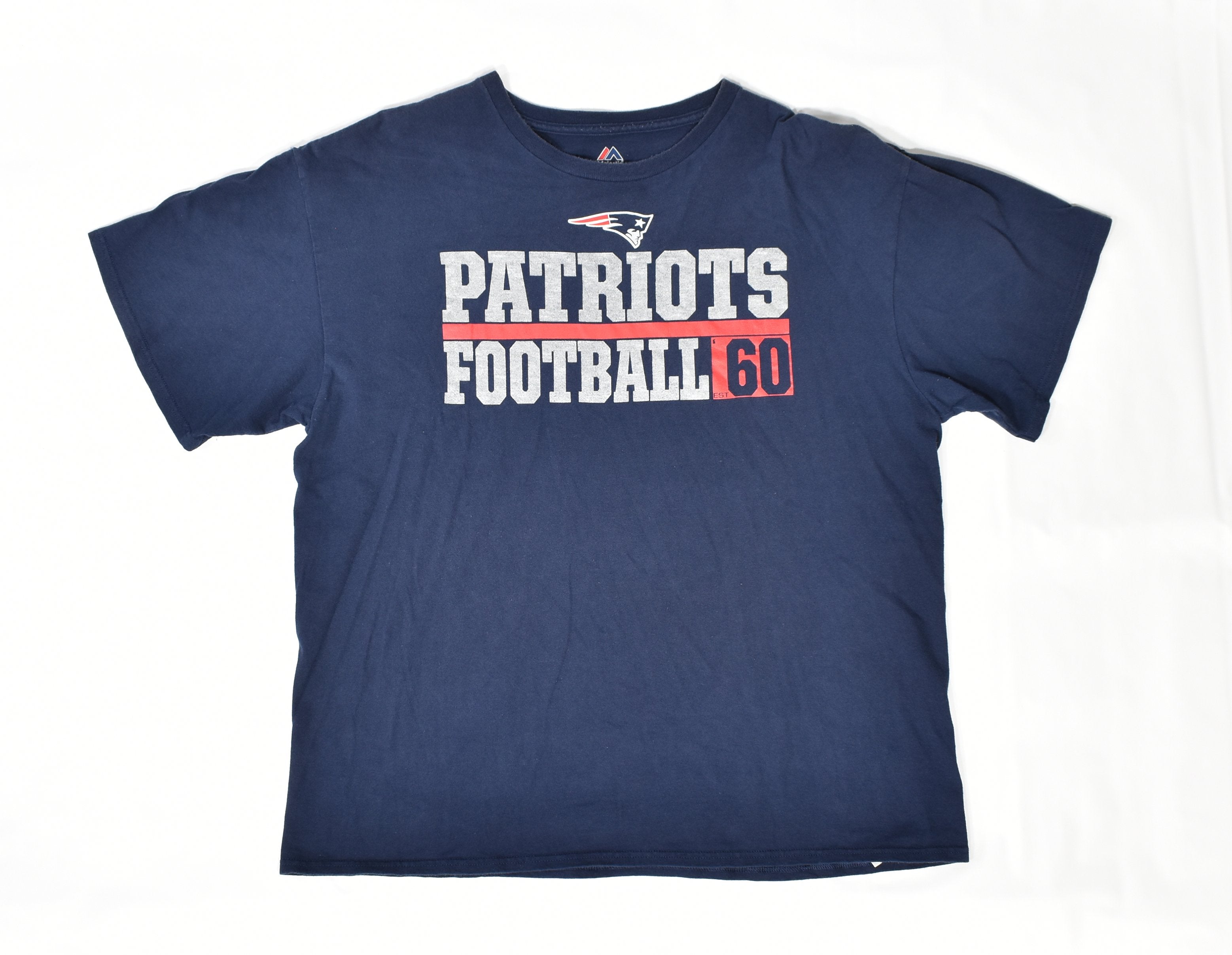 New England Patriots mens t shirt XL Majestic NFL Football Used