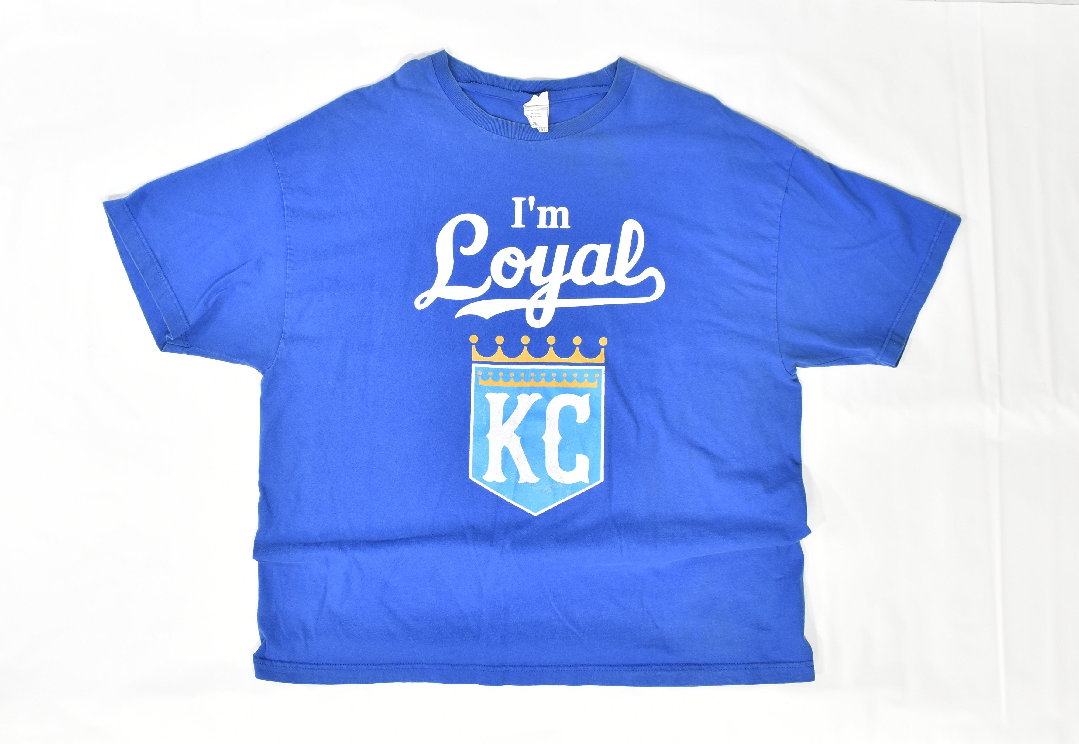 Kansas City Royals MLB Baseball Blue Shirt mens used 2 XL Vintage