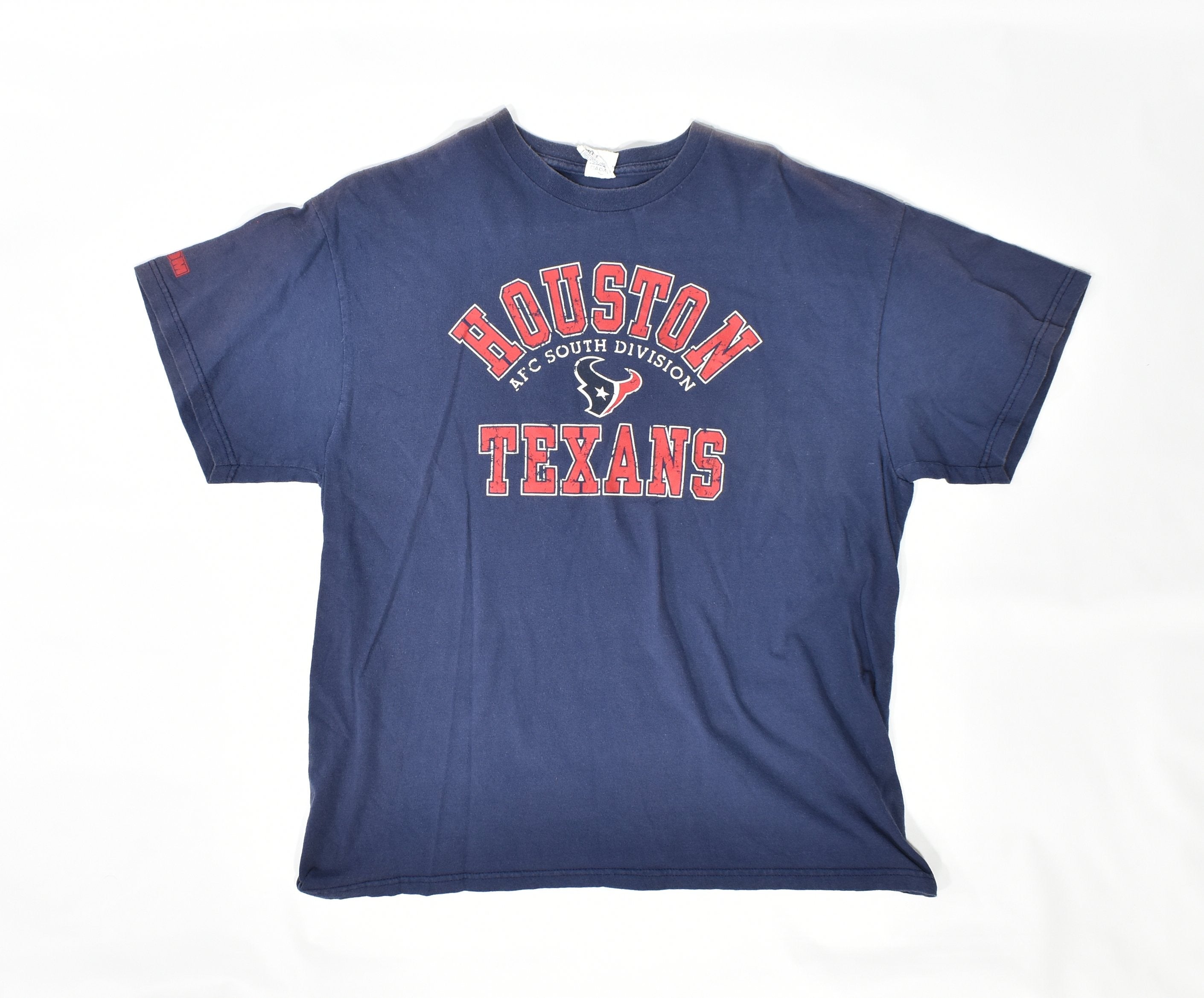 Houston Texans Vintage Football t shirt XL SUN DAMAGED SHOULDERS USED