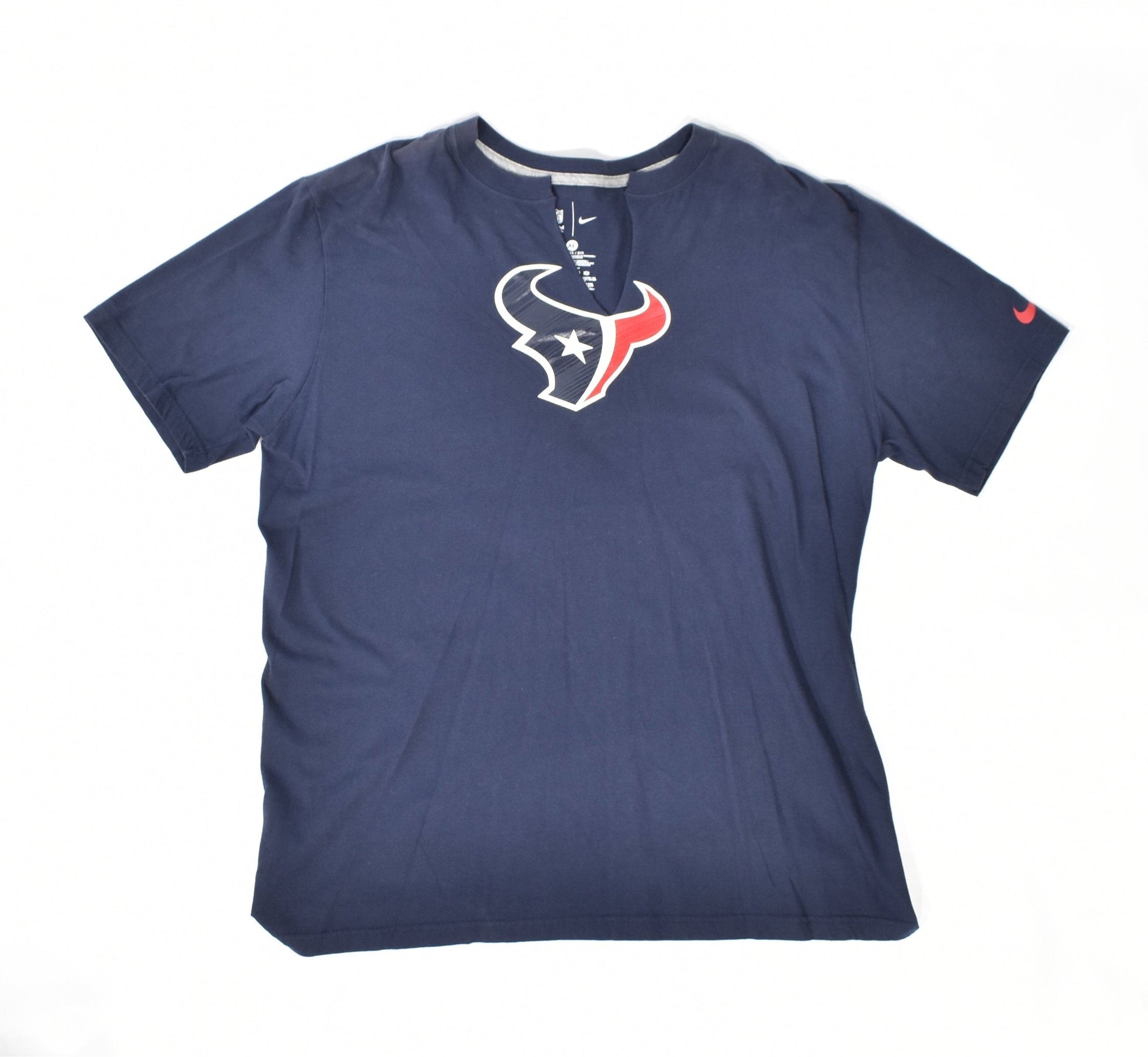 Houston Texans Mens T-Shirts XL Used NIKE CUT NET NFL FOOTBALL