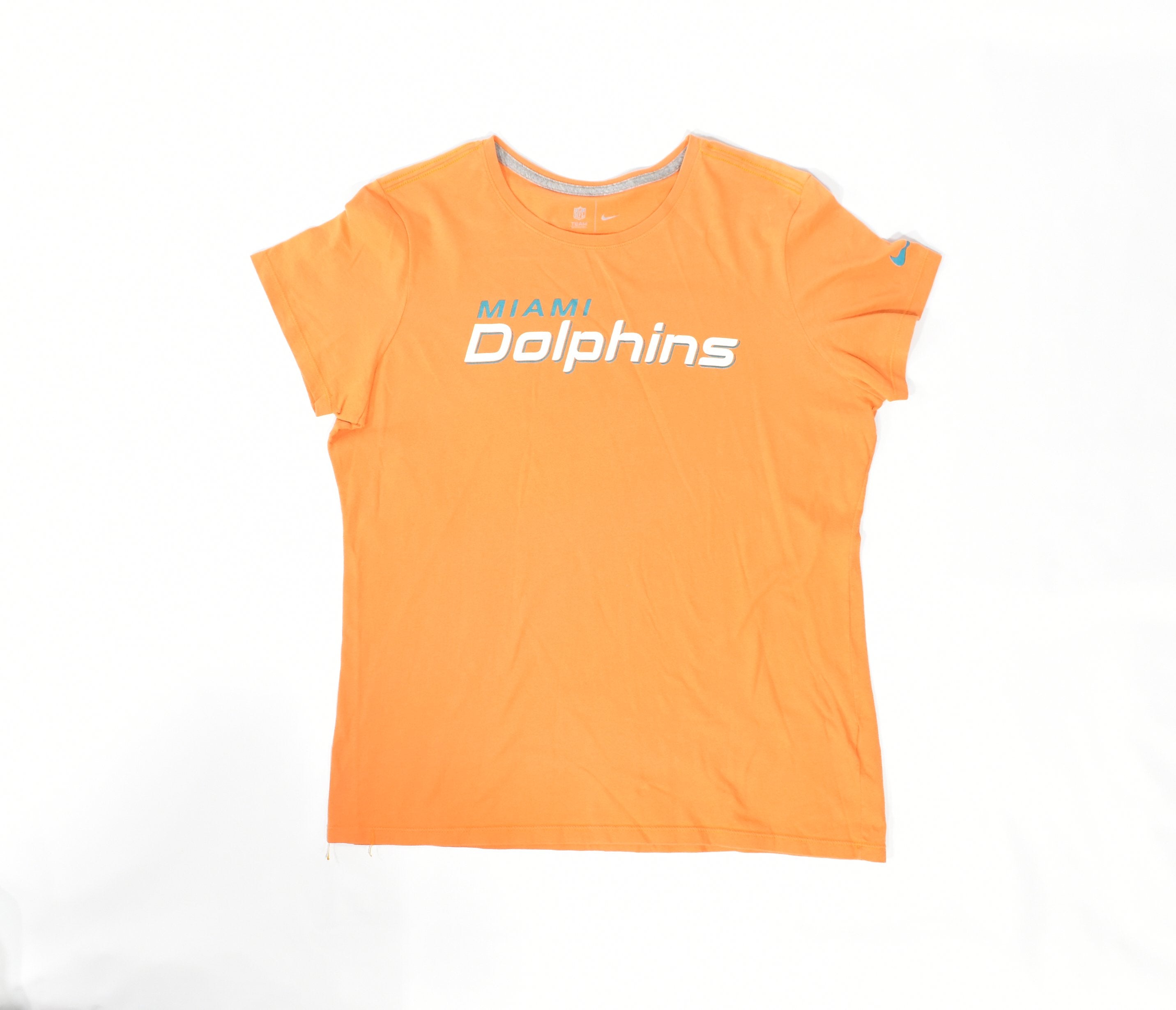 Miami Dolphins NFL Football T shirt Womans Orange shirt used