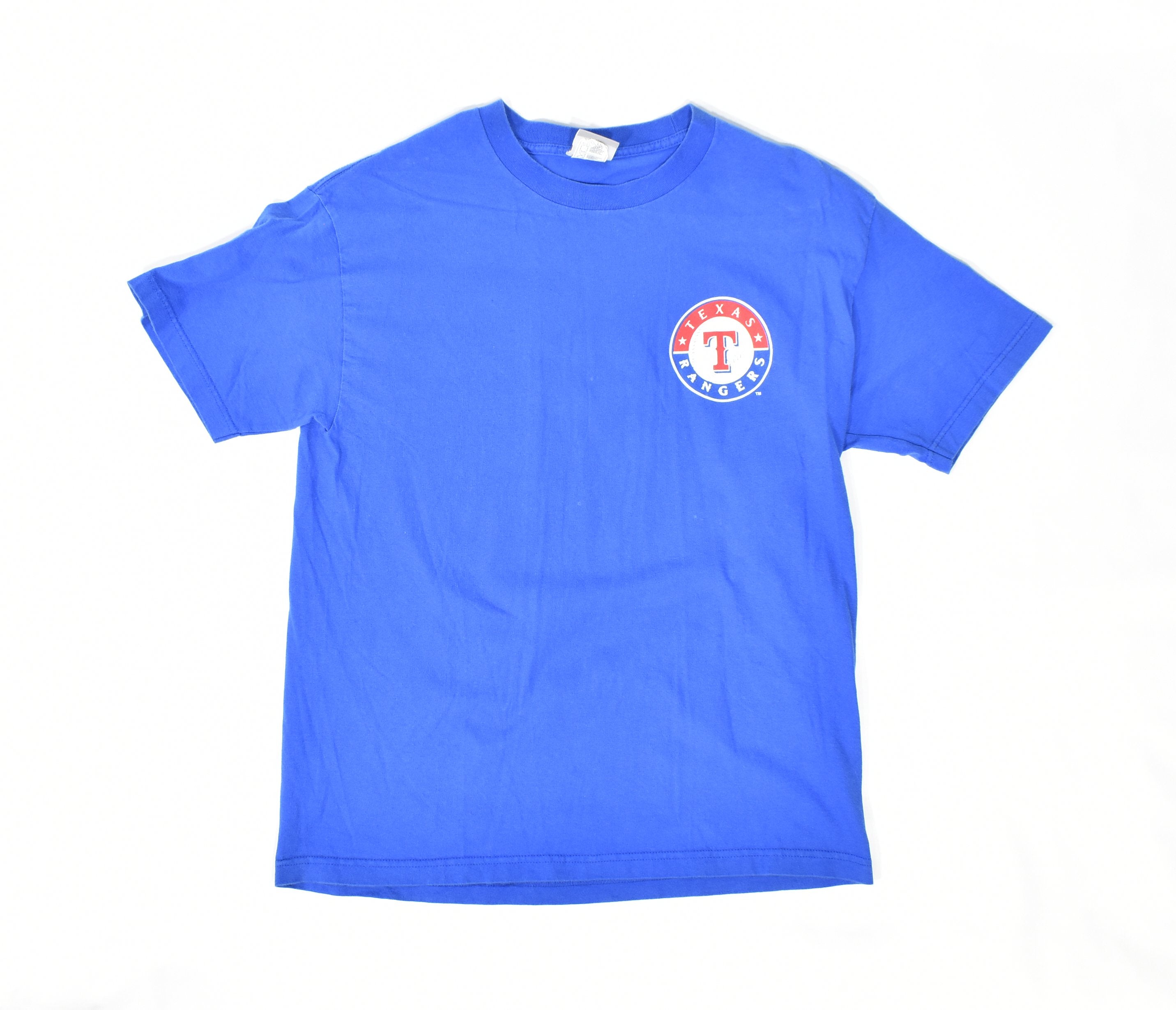 Texas Rangers Mens t shirt MLB Baseball Blue shirt Large Used