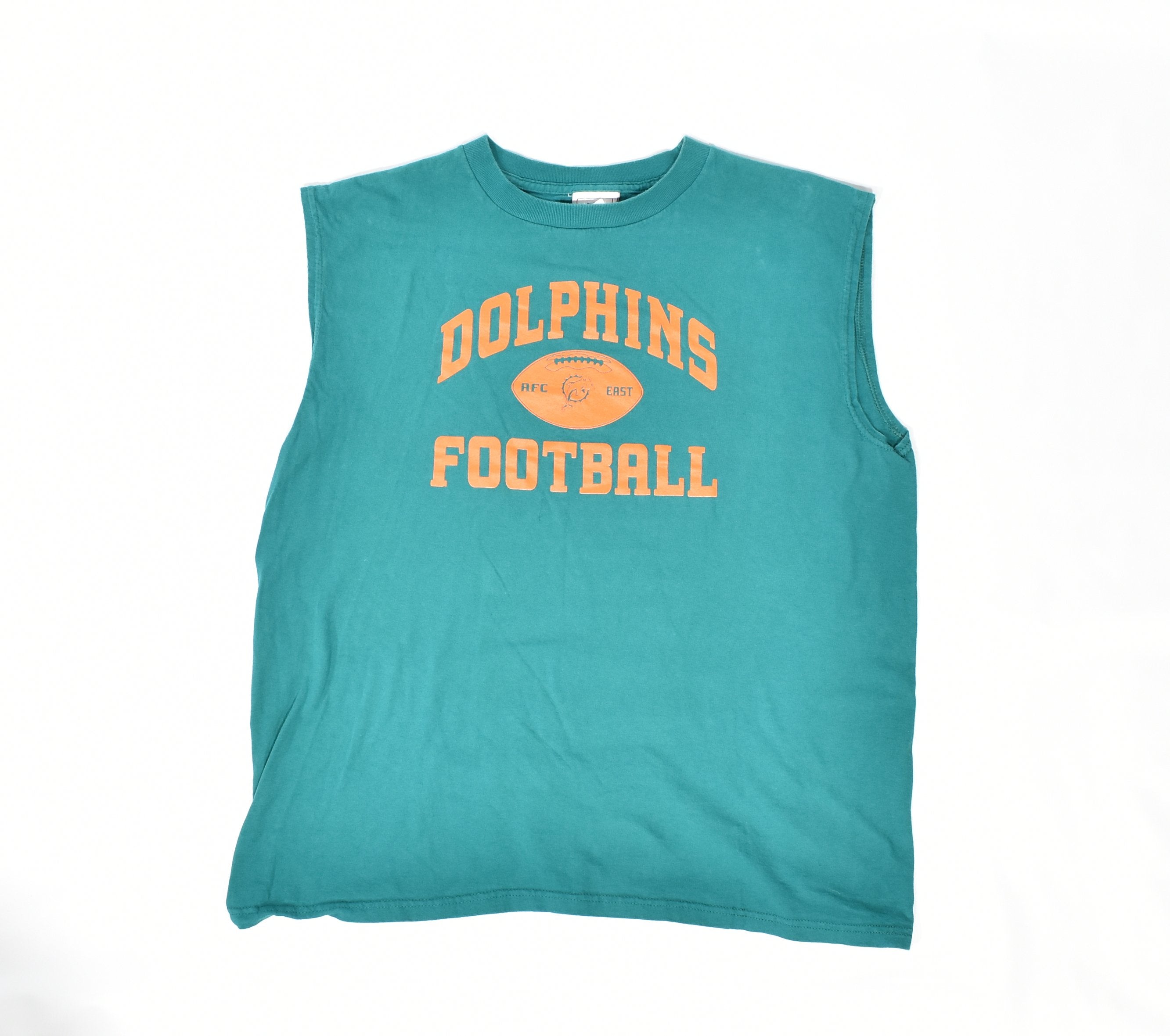 Dolphins Miami Football mens cut off T shirt large NFL Football used