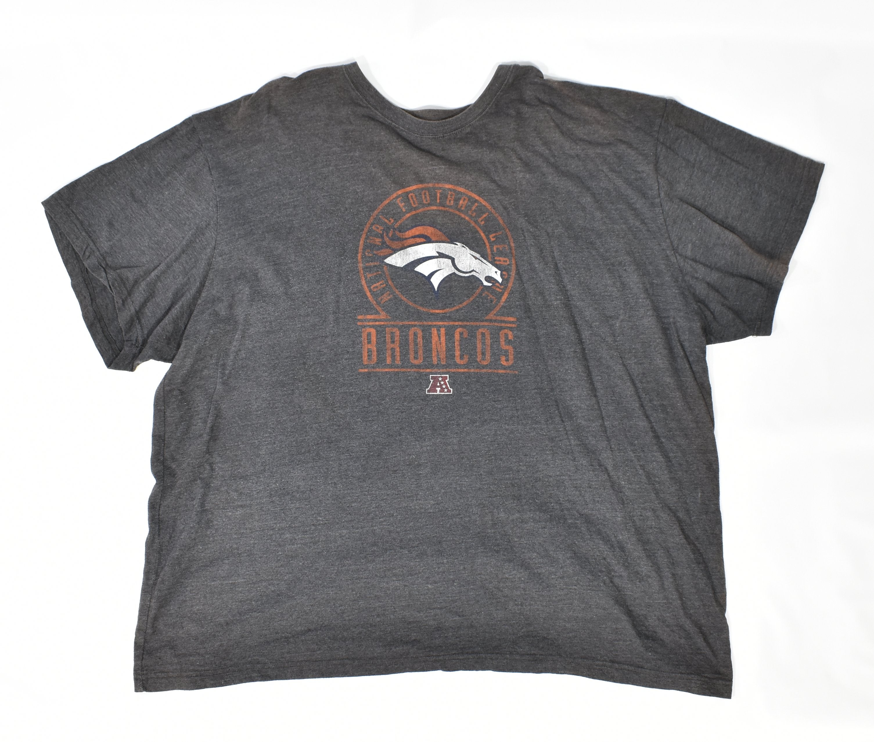 Denver Broncos NFL FOOTBALL T-shirt 4 XL Team Apparel Used Grey