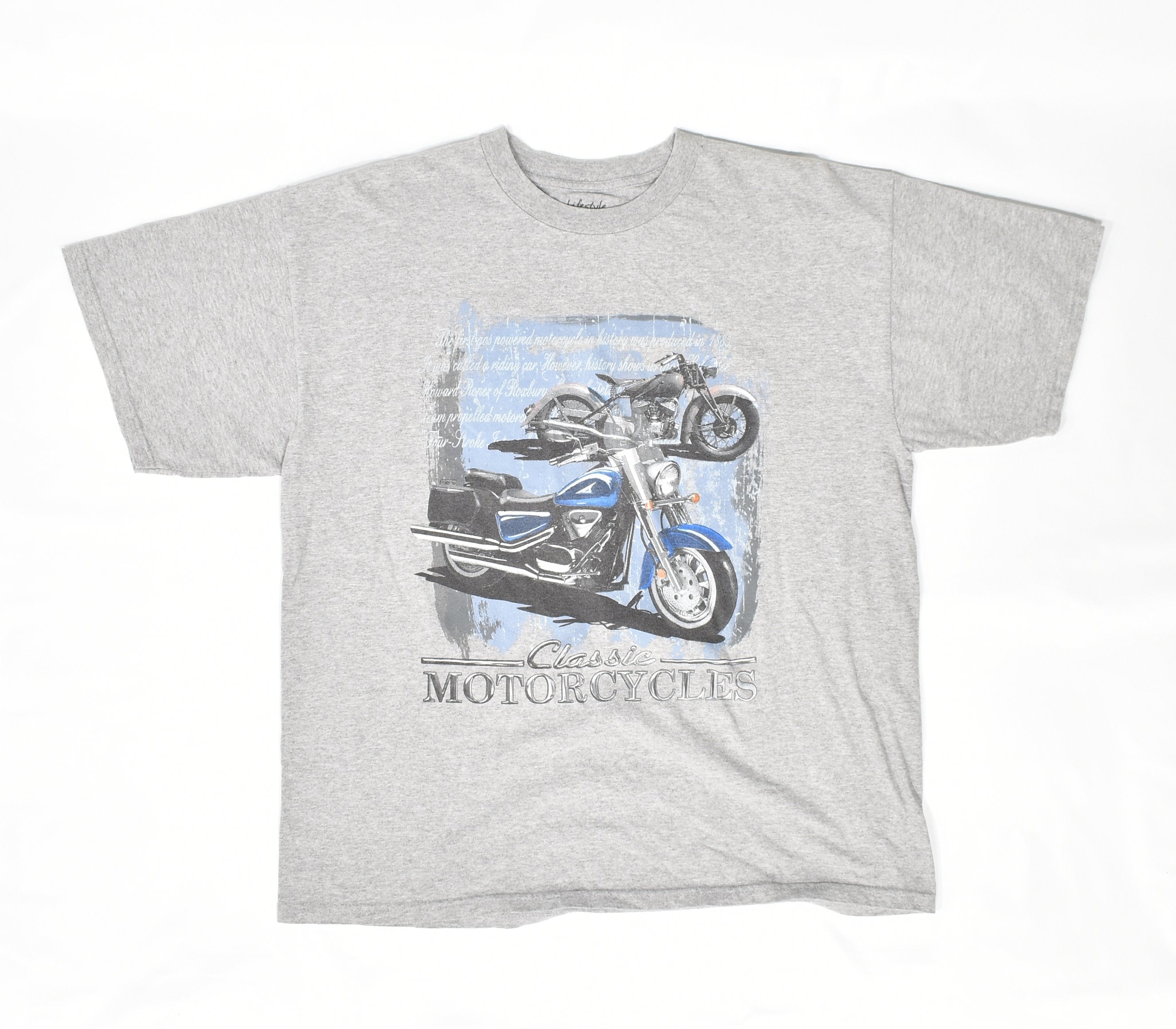 Classic Motorcycle mens t shirt Grey used X Large
