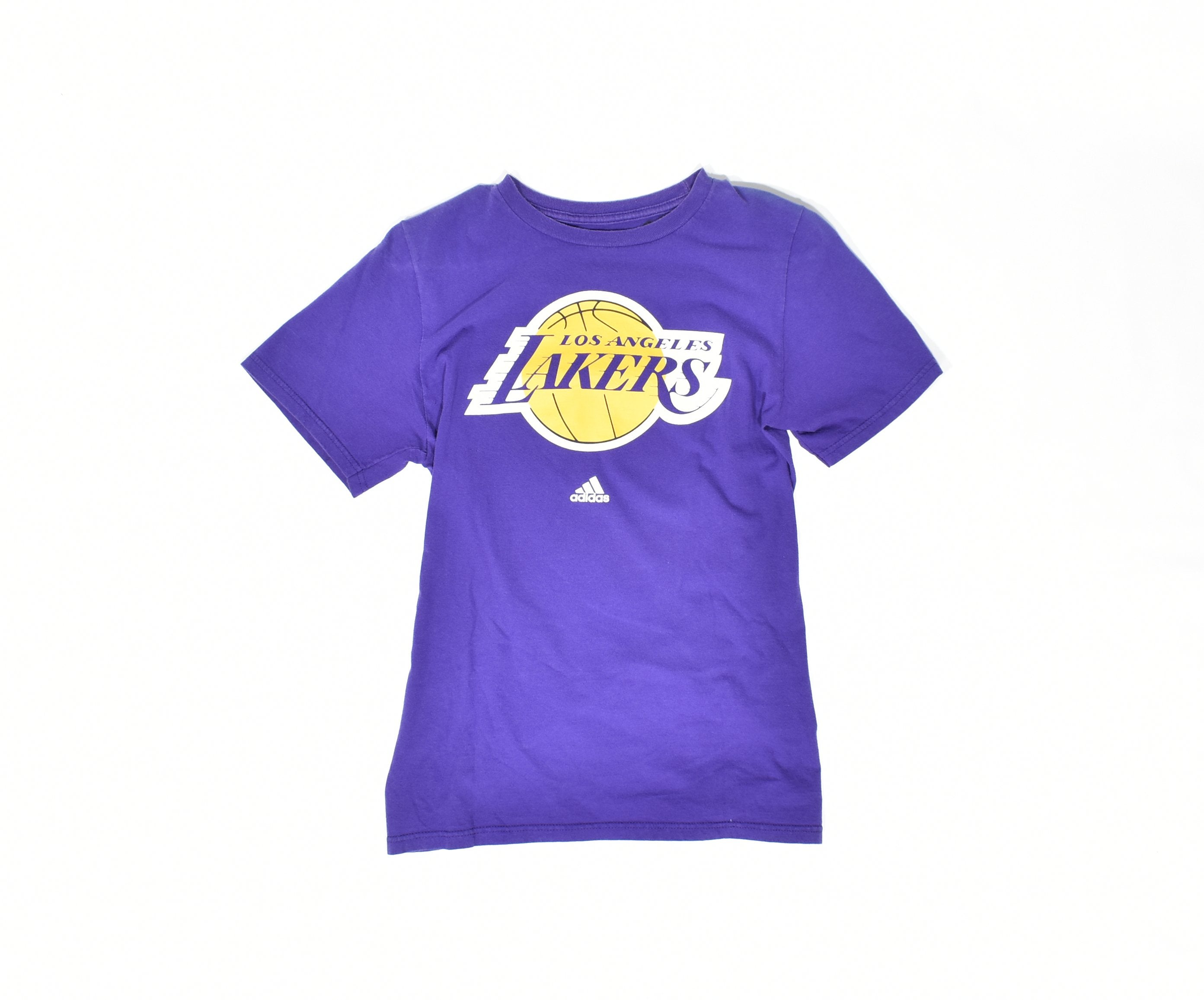 Los Angeles Lakers mens t shirt NBA Basketball Purple Small Adidas Used