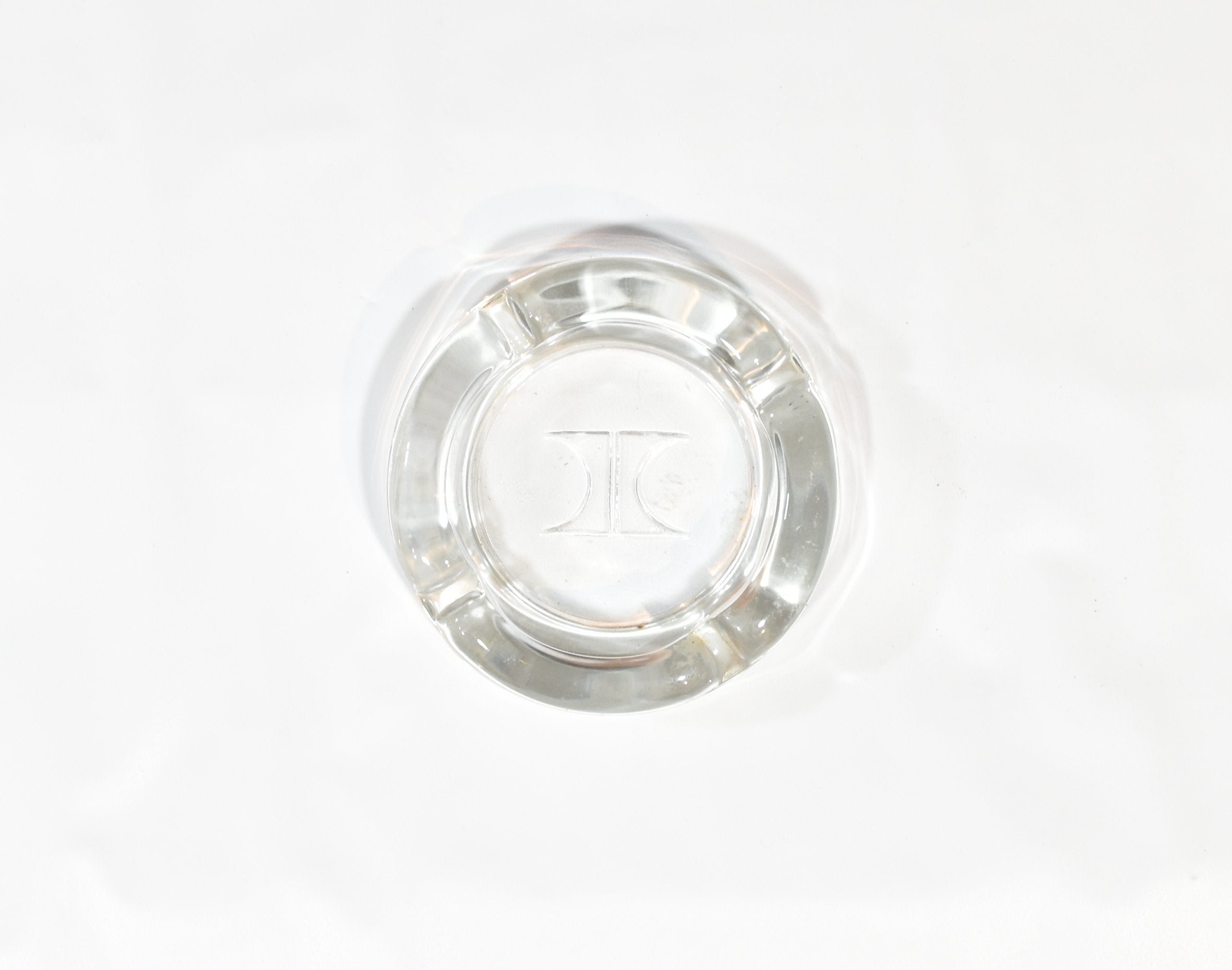 Clear Ash Tray Used 4 inch Logo