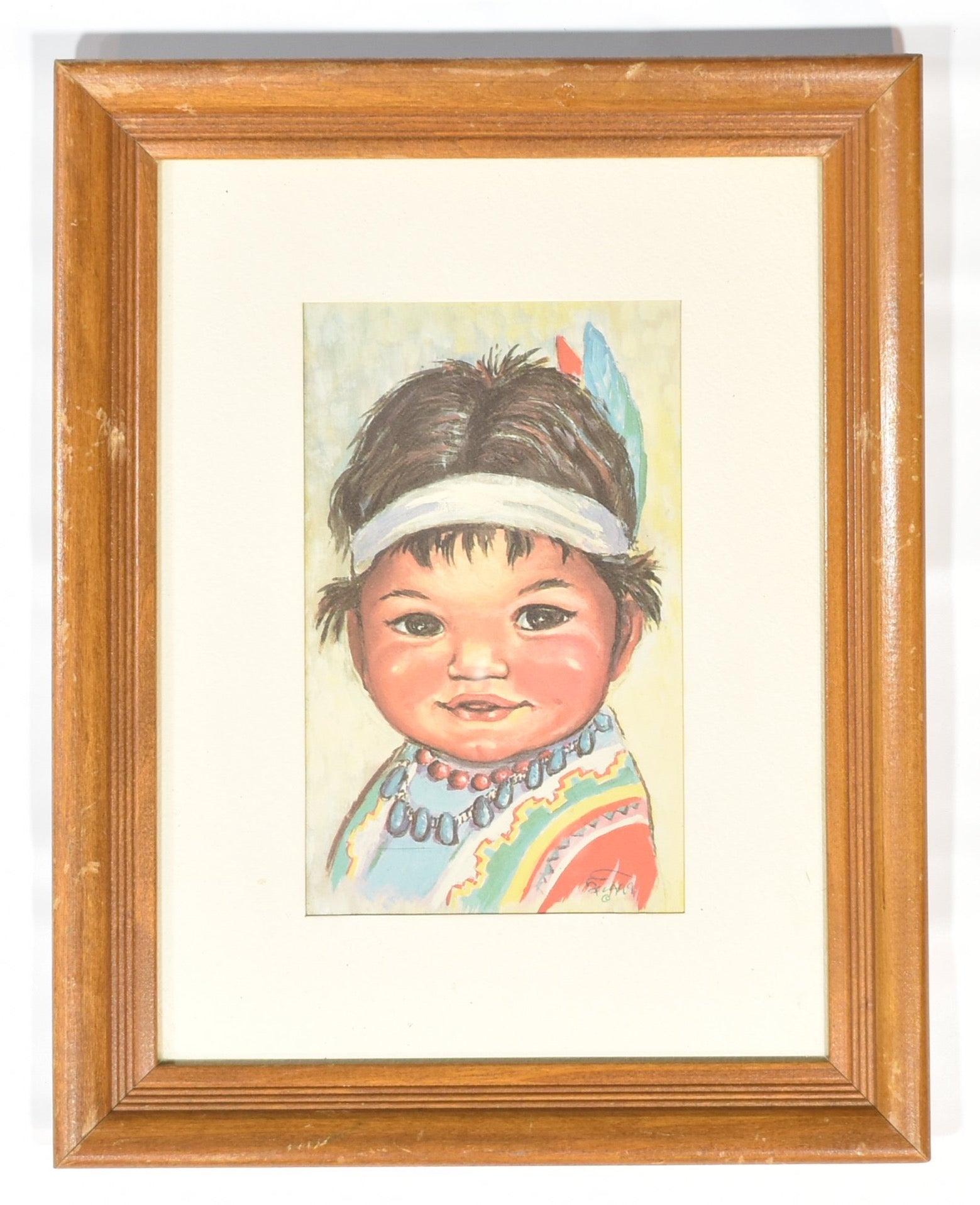 Billy Coyote Montague Artwork Framed 11 x 14 Western Native American Reprint