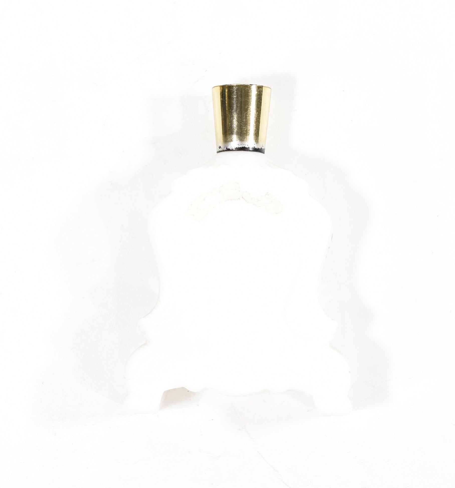 Avon Bottle White Clock Glass Bottle Decanter Used