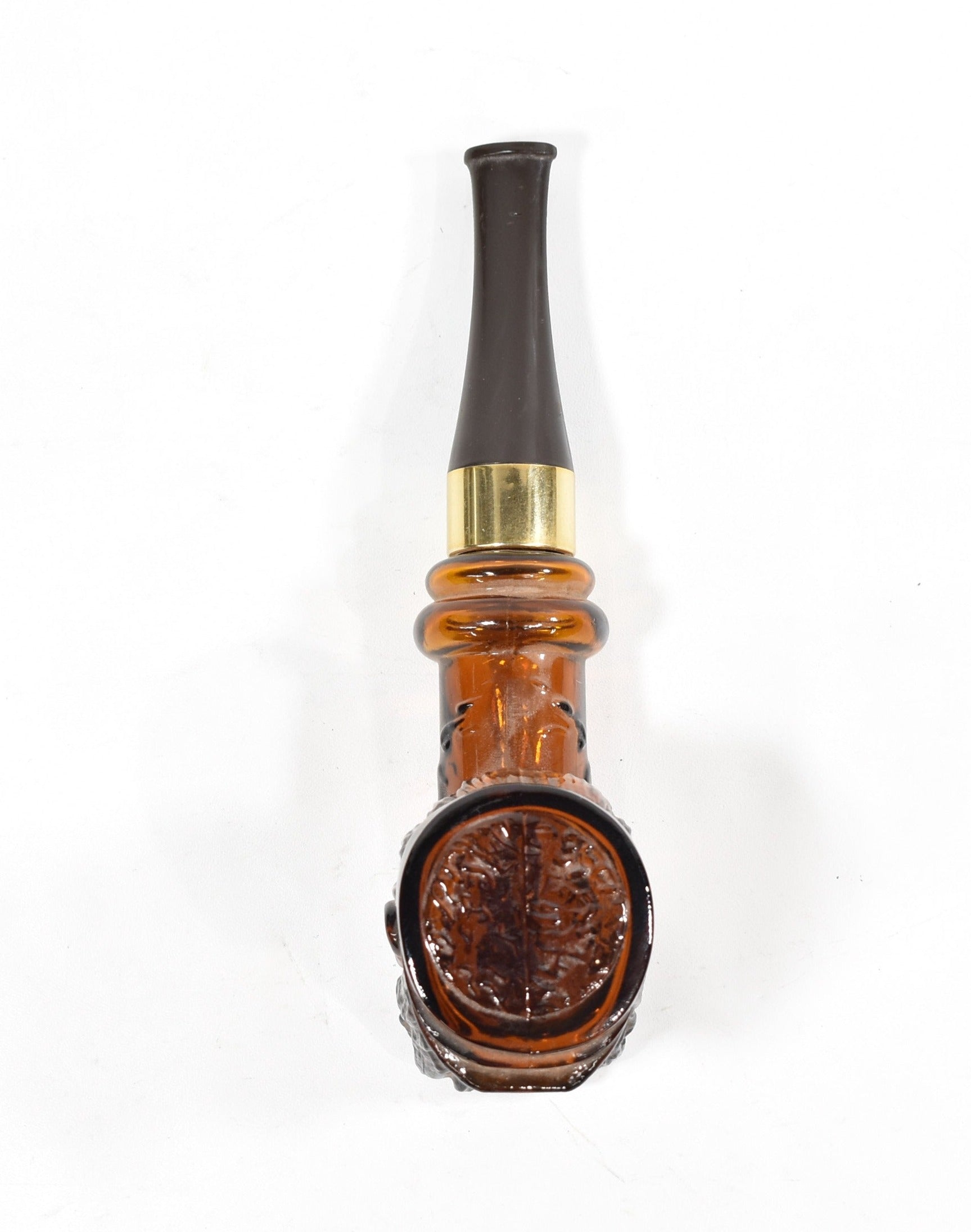 Avon Bottle Brown Glass Pipe Used Deep Woods After Shave 3Fl. Oz