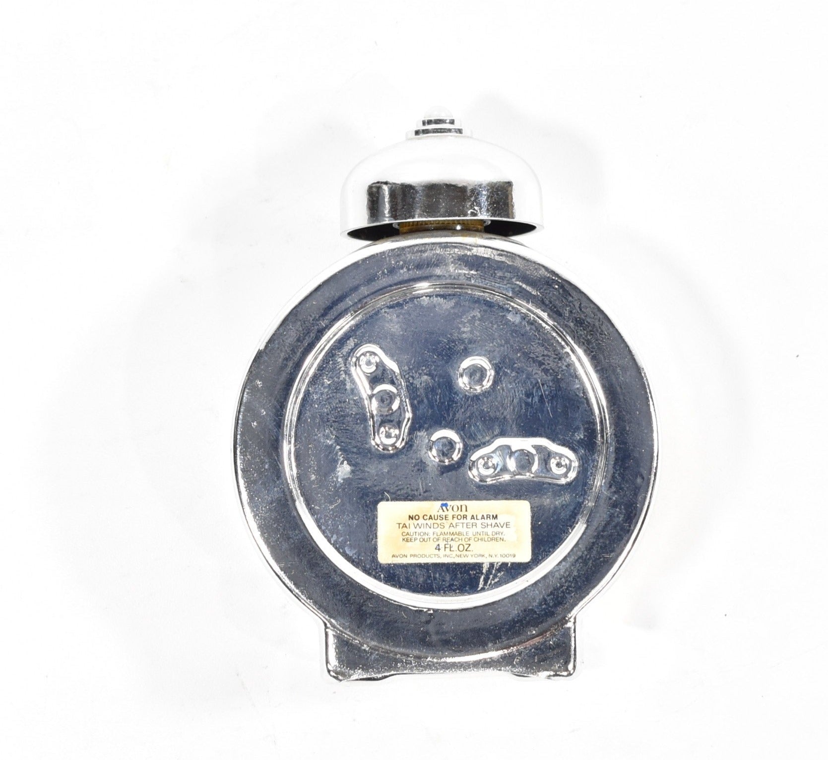 Avon Bottle Used Tai Winds Aftershave Silver Clock Decanter