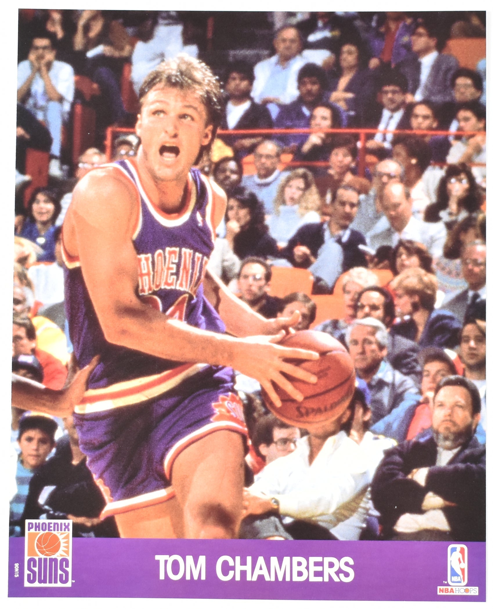Tom Chambers NBA Hoops FEB 1990 Phoenix Suns Photo Print USED