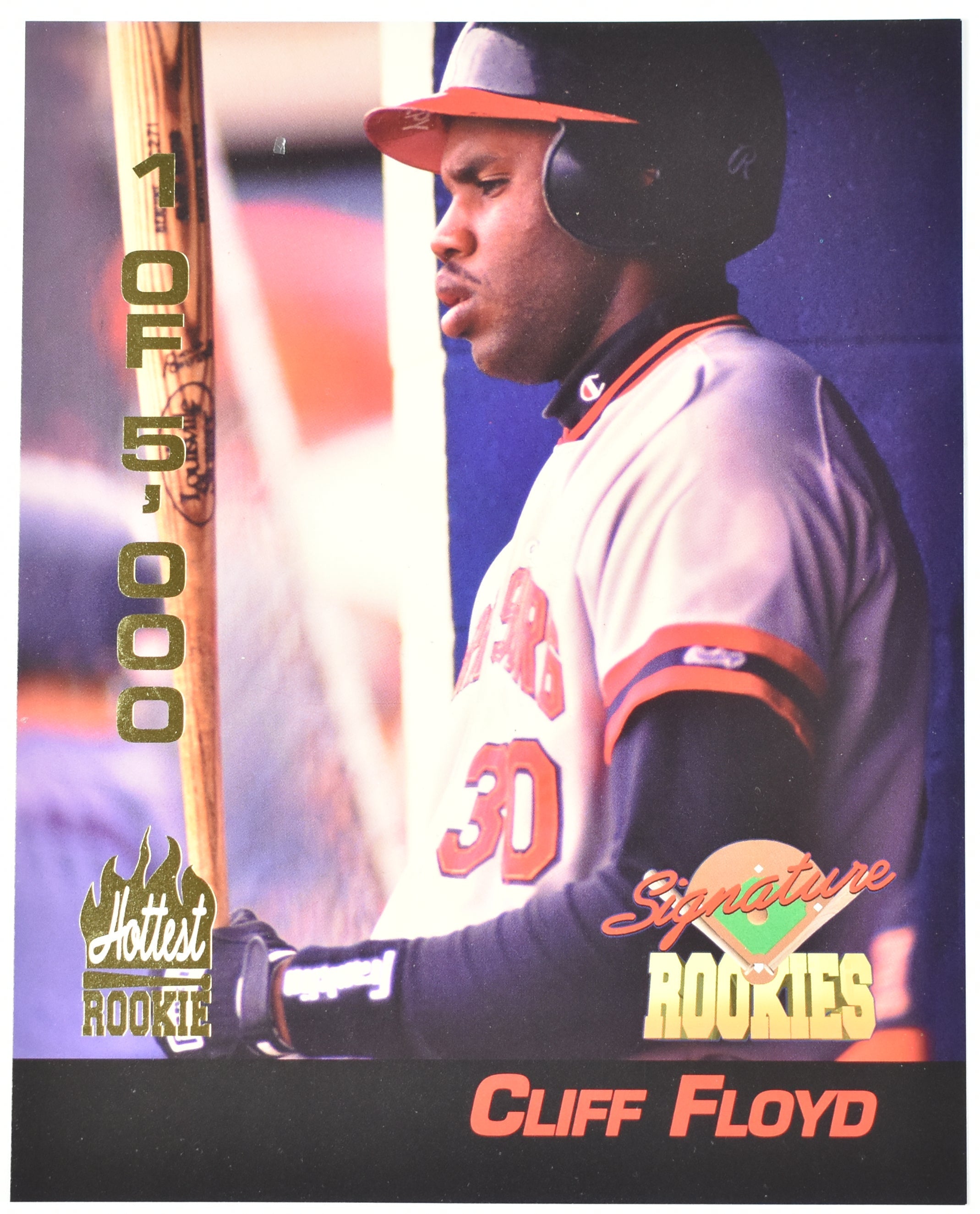 Cliff Floyd Signature Rookies 1 of 5000 Photo Used 1994 Official OPL 8x10