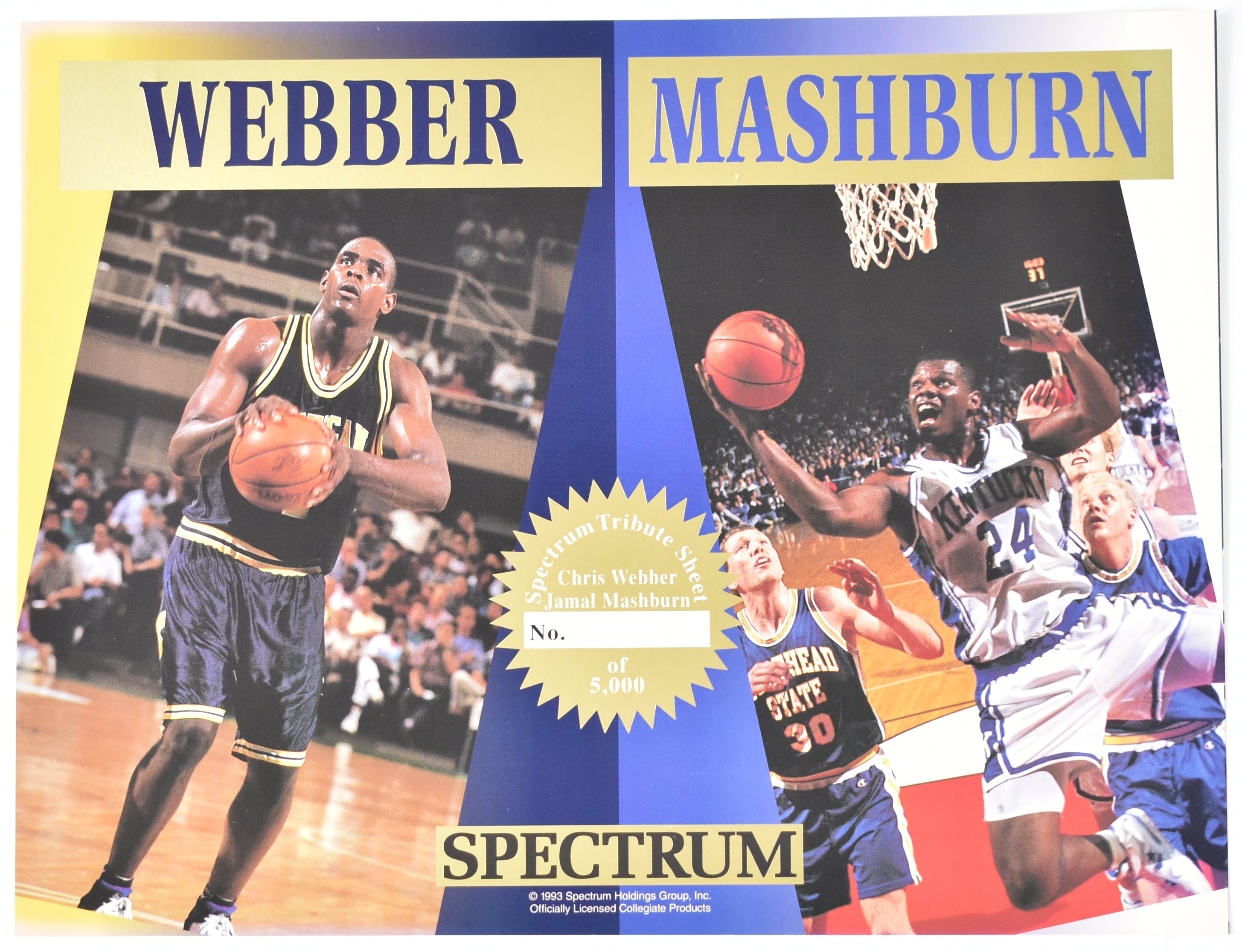 Webber Mashburn Spectrum 1993 Tribute Sheet