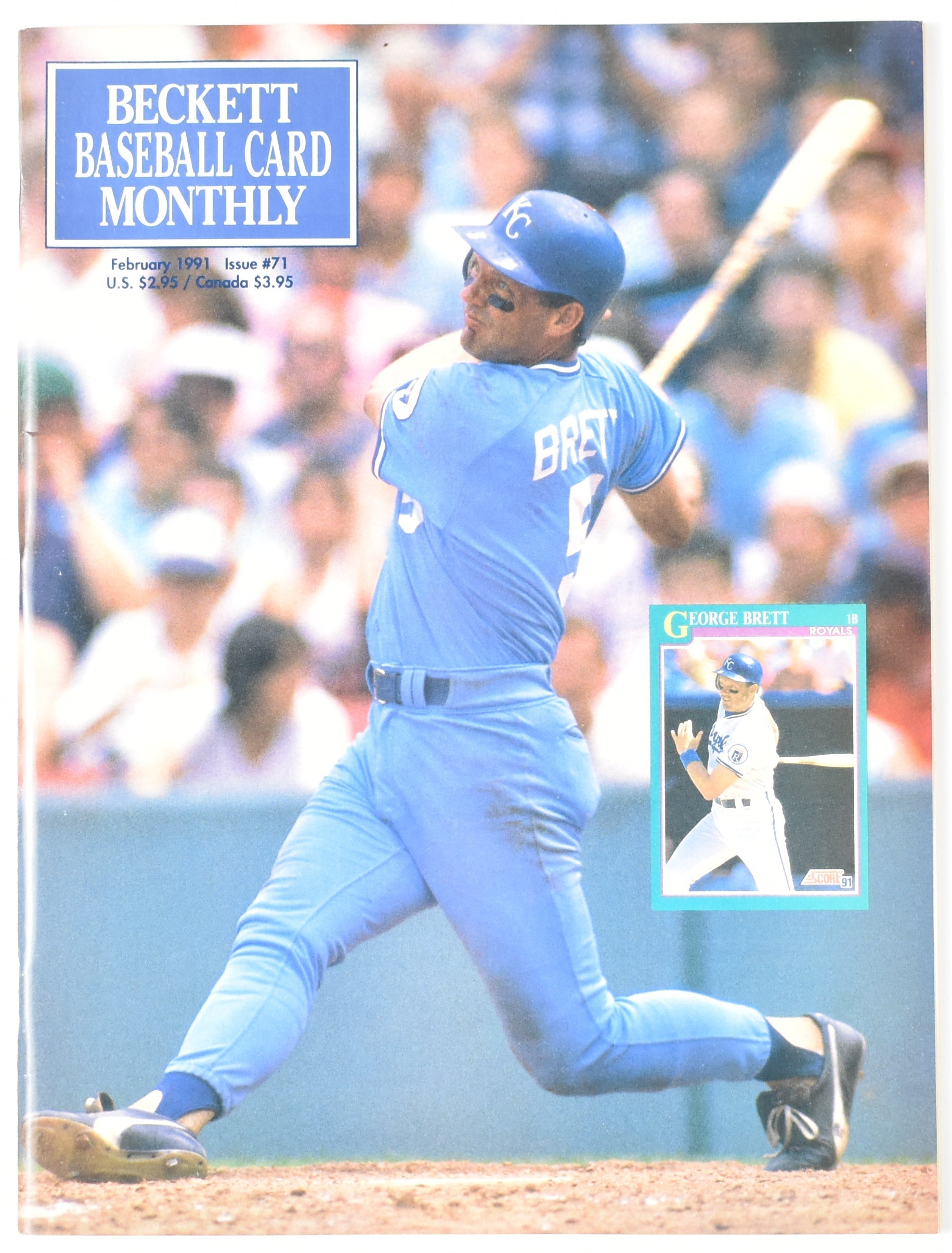 Beckett Baseball Card Monthly Issue 71 February 1991 Used Magazine
