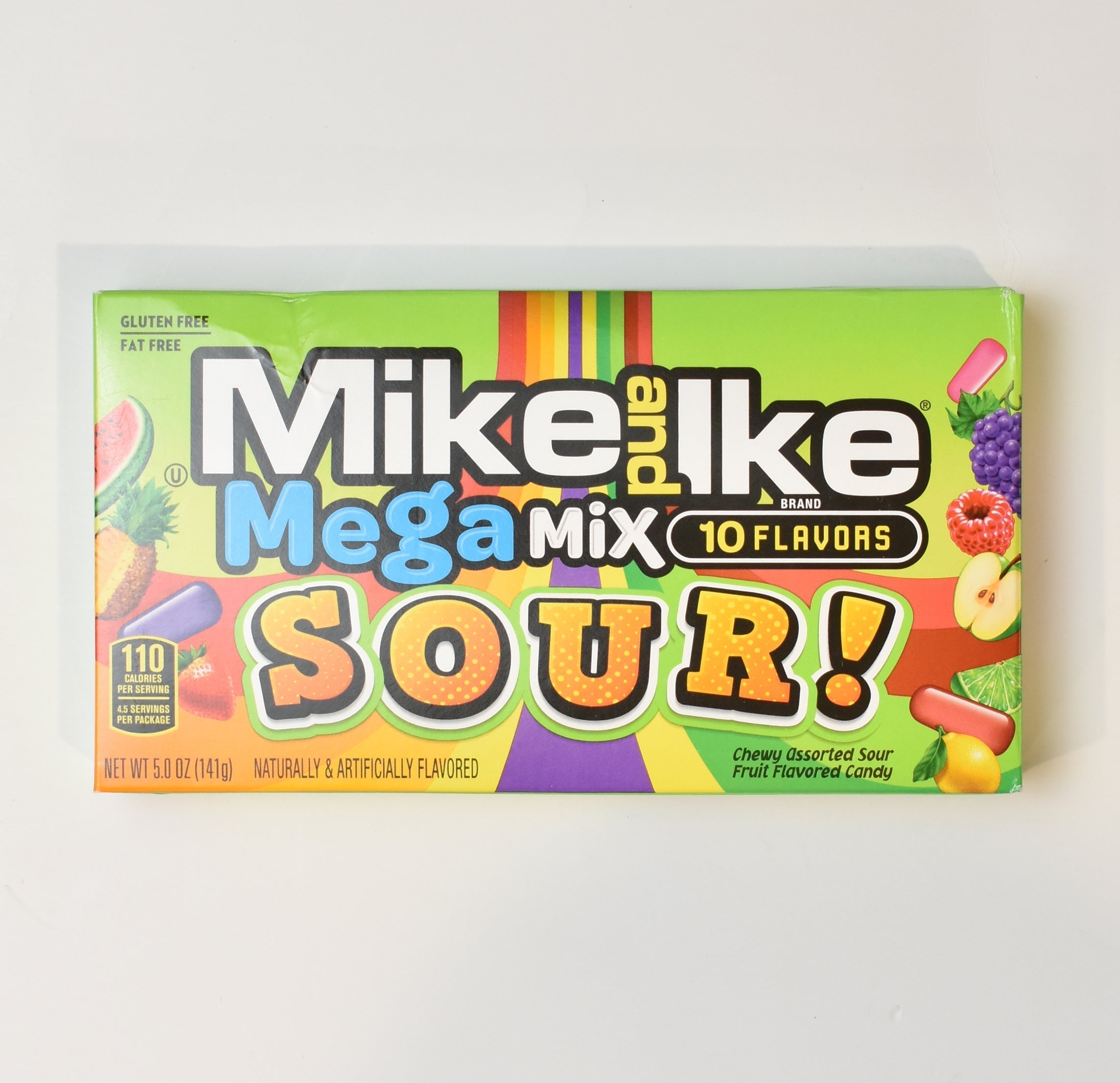 Mike & Ike Mega Mix Sour Candy Box NEW Green Box