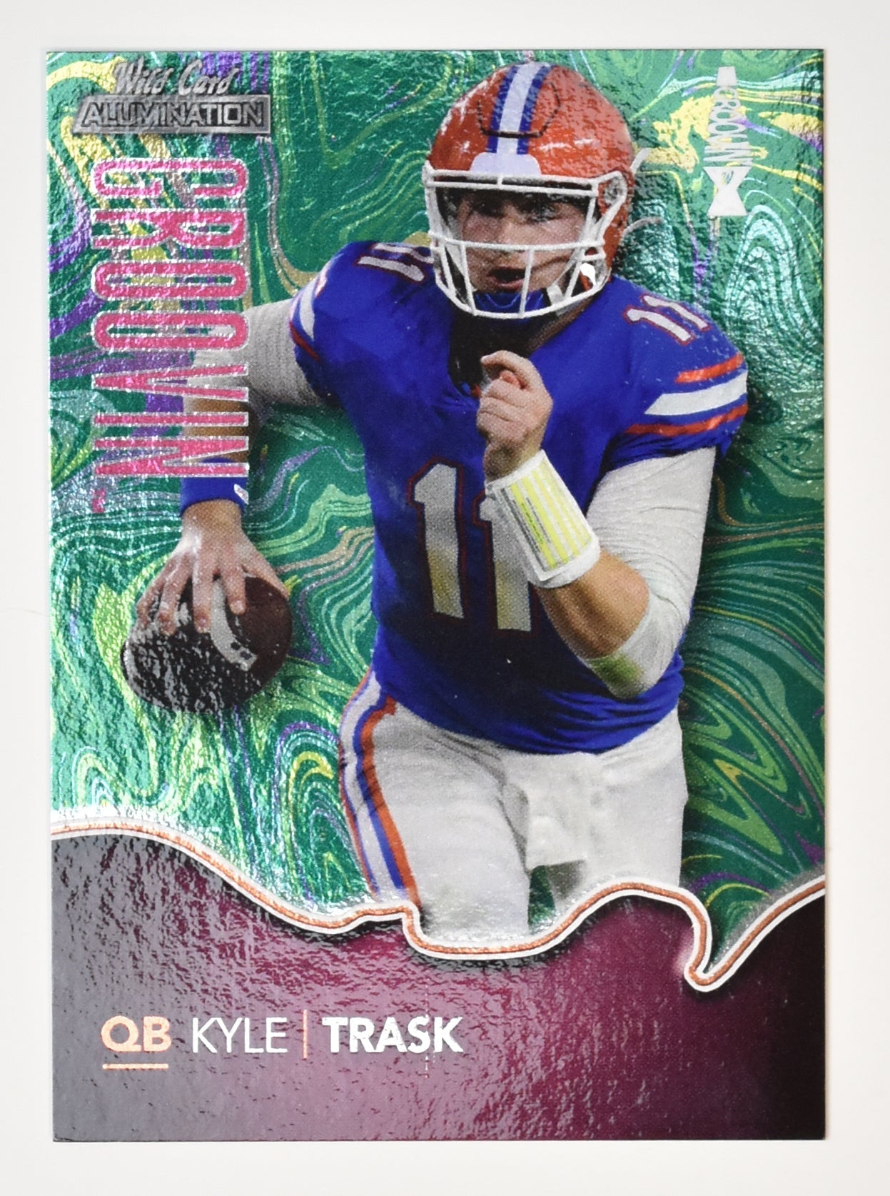 Kyle Trask Football Card Wild Card Allumination 2021 GG-5