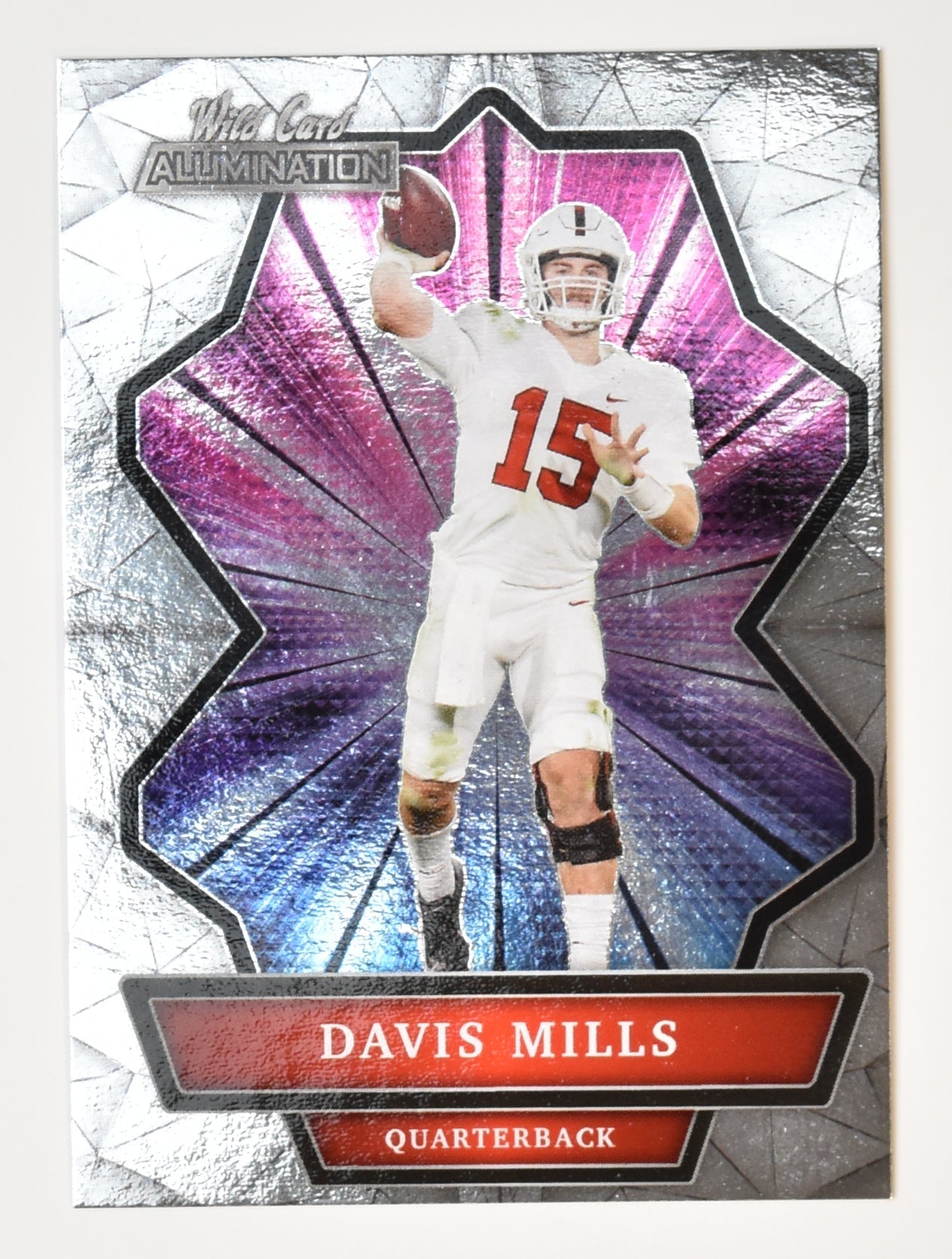Davis Mills Football Card Wild Card Allumination 2021 ABC- 67
