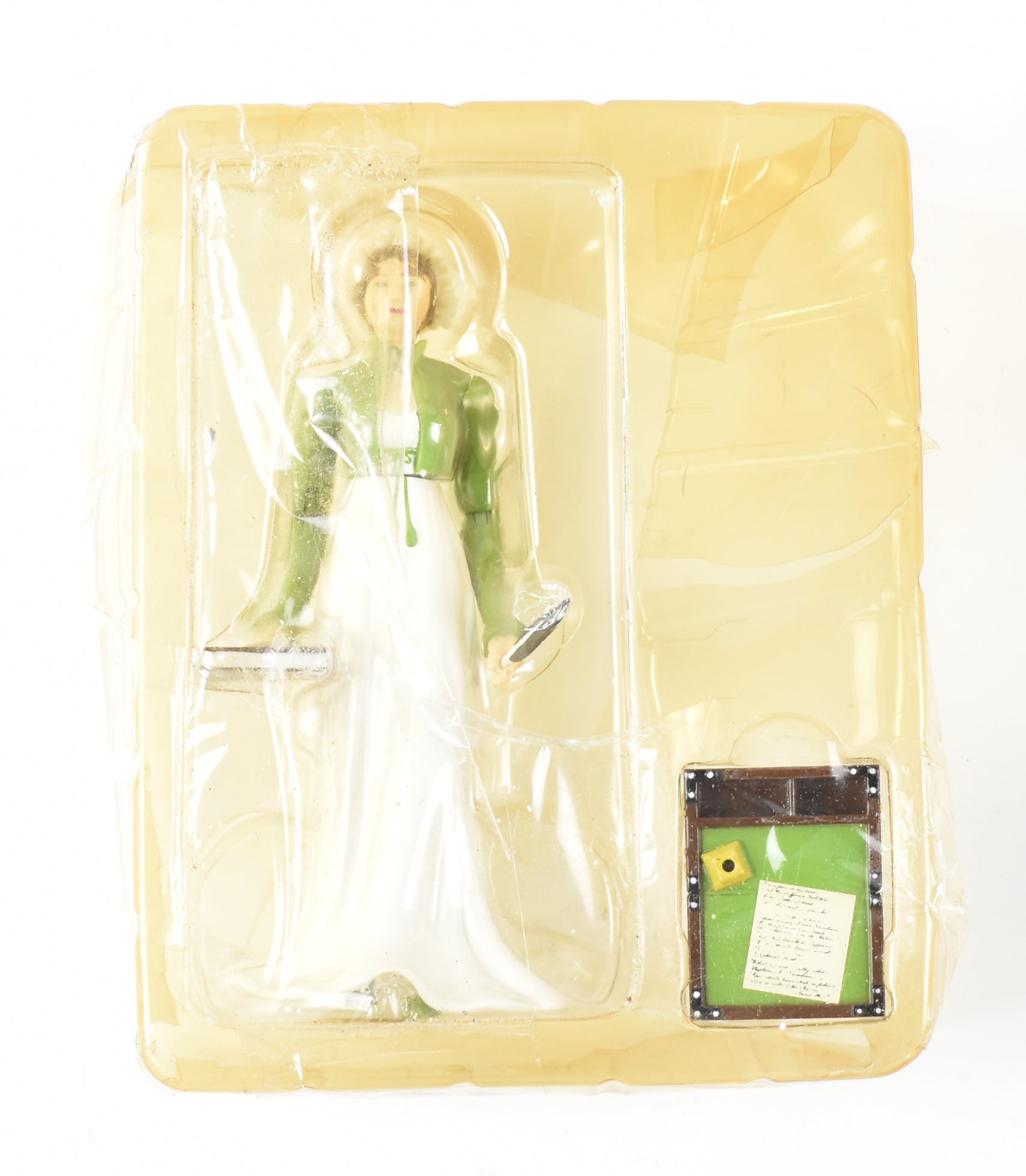 Christmas Decor Figurine Female Green Top & Note Book