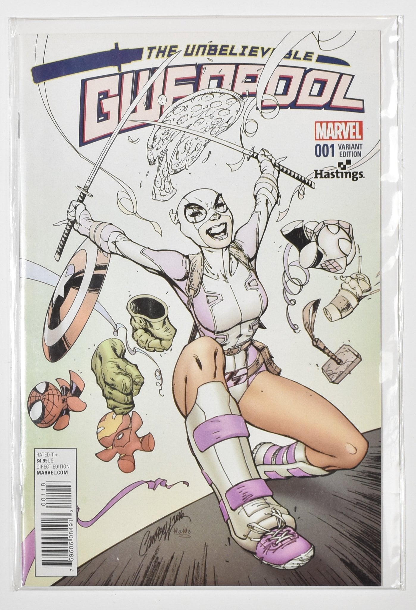 Gwen Pool Marvel Comics 001 Variant White Comic Book